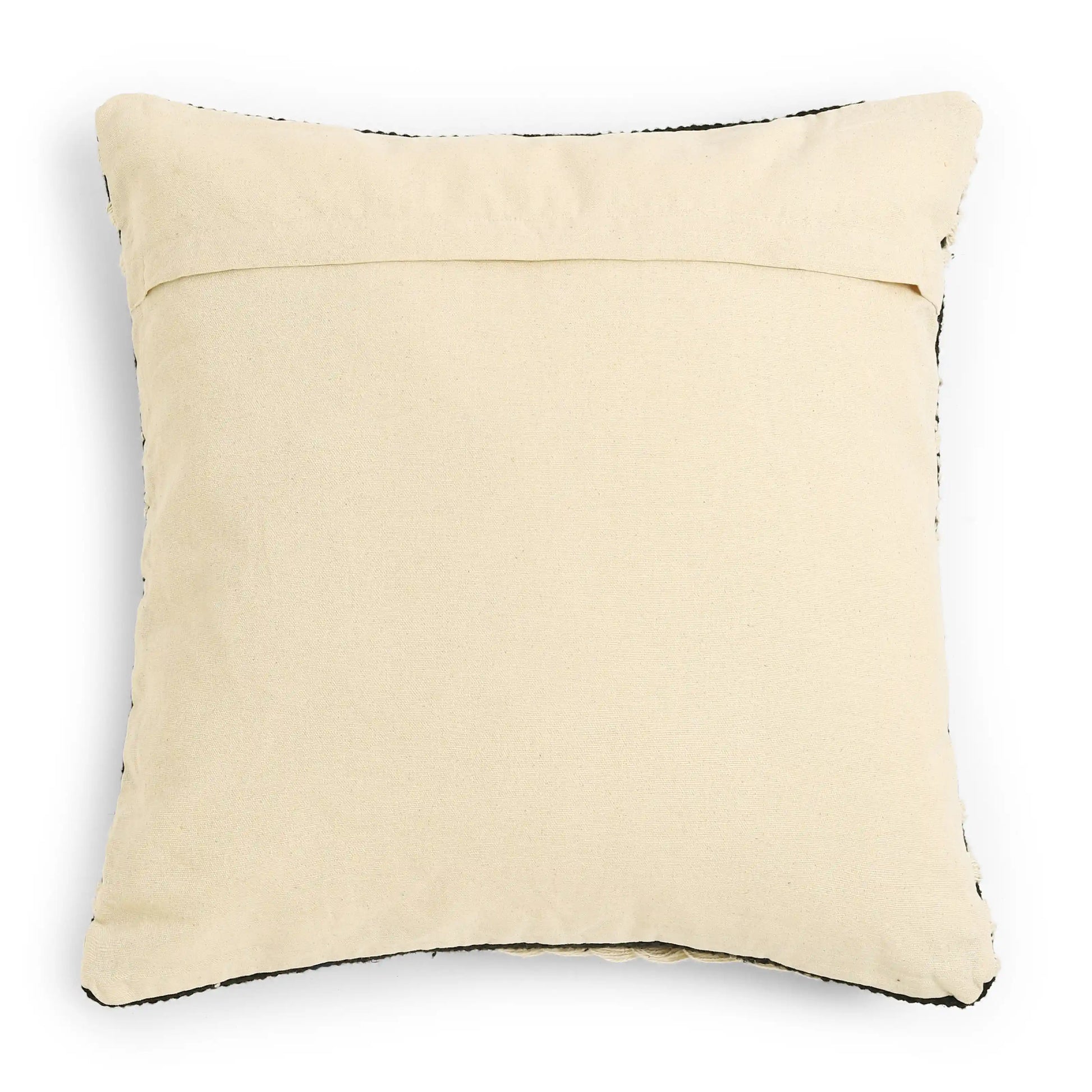 Vissencia 100% Cotton Woven Cushion Cover | Boho Bliss Raven Black / Cushion Cover (51cm x 51cm)