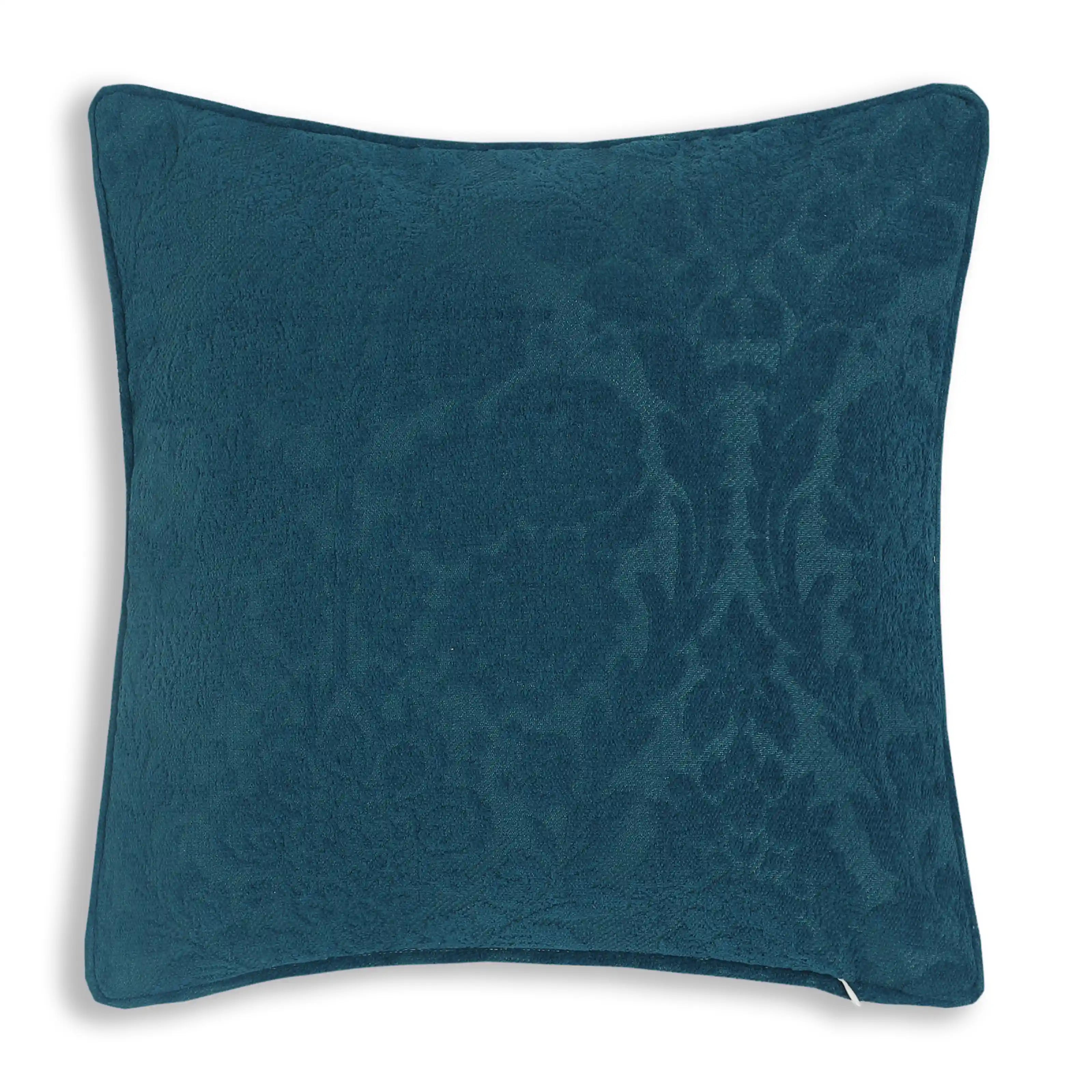 Espricia Woven Cushion Cover | Floral Shadow Dark Ocean / Cushion Cover (41cm x 41cm)