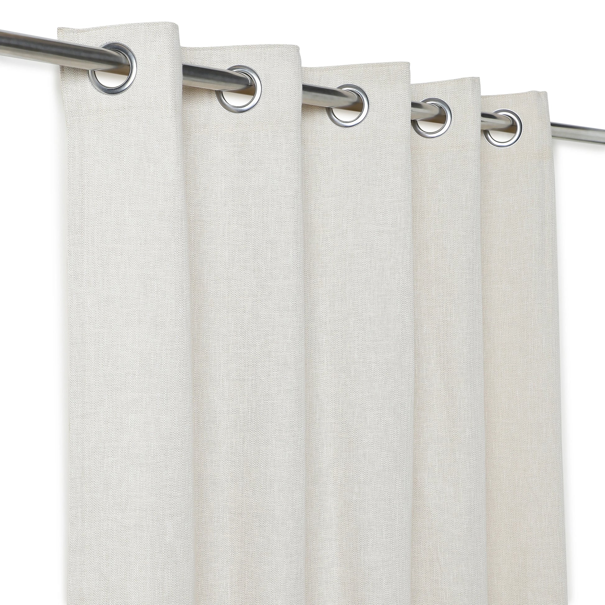 Paleto Set Of 2 Solid Readymade Curtains | Earthen Hues Parchment / Door-XL (9ft X 4.4ft)