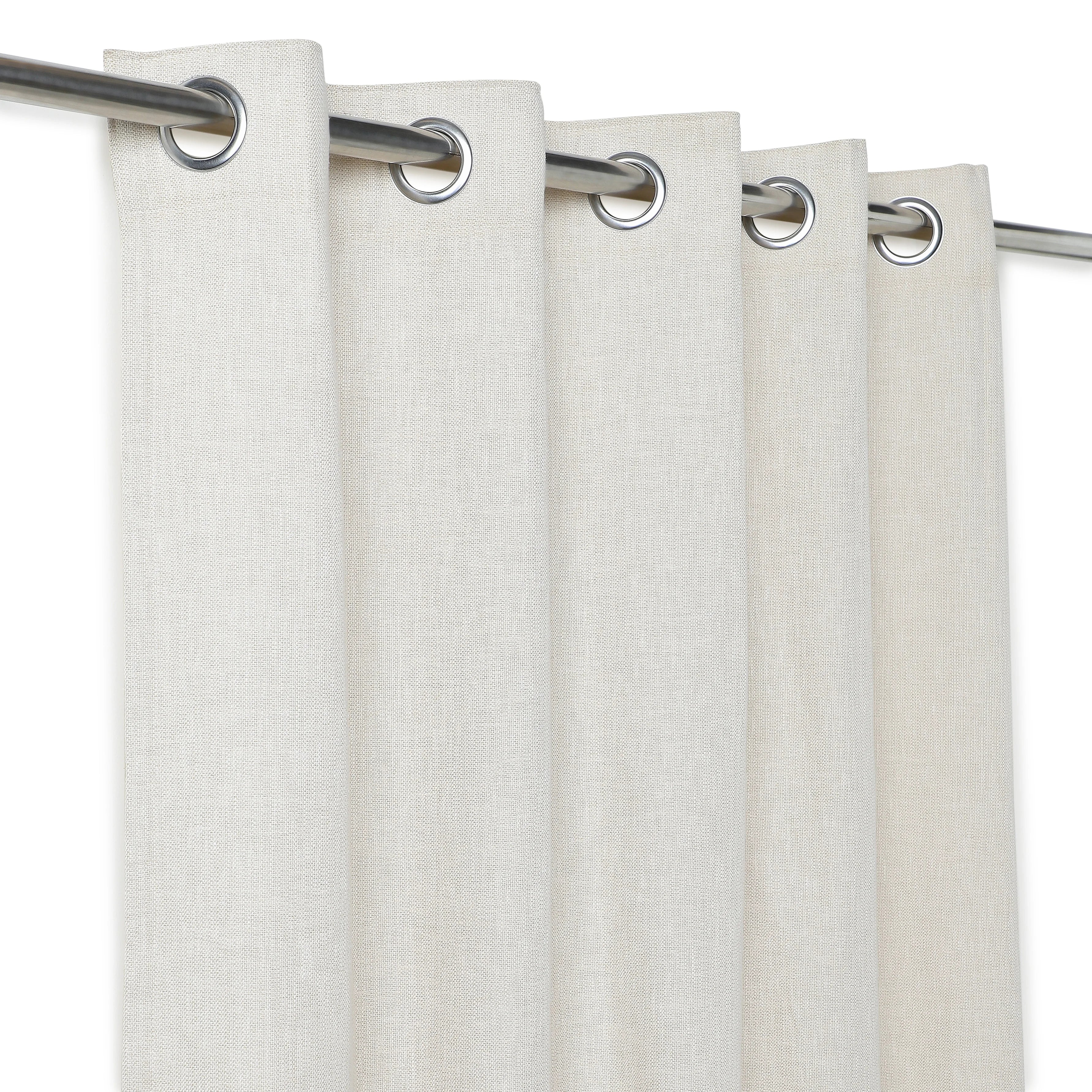 Paleto Set Of 2 Solid Readymade Curtains | Earthen Hues Parchment / Door-XL (9ft X 4.4ft)
