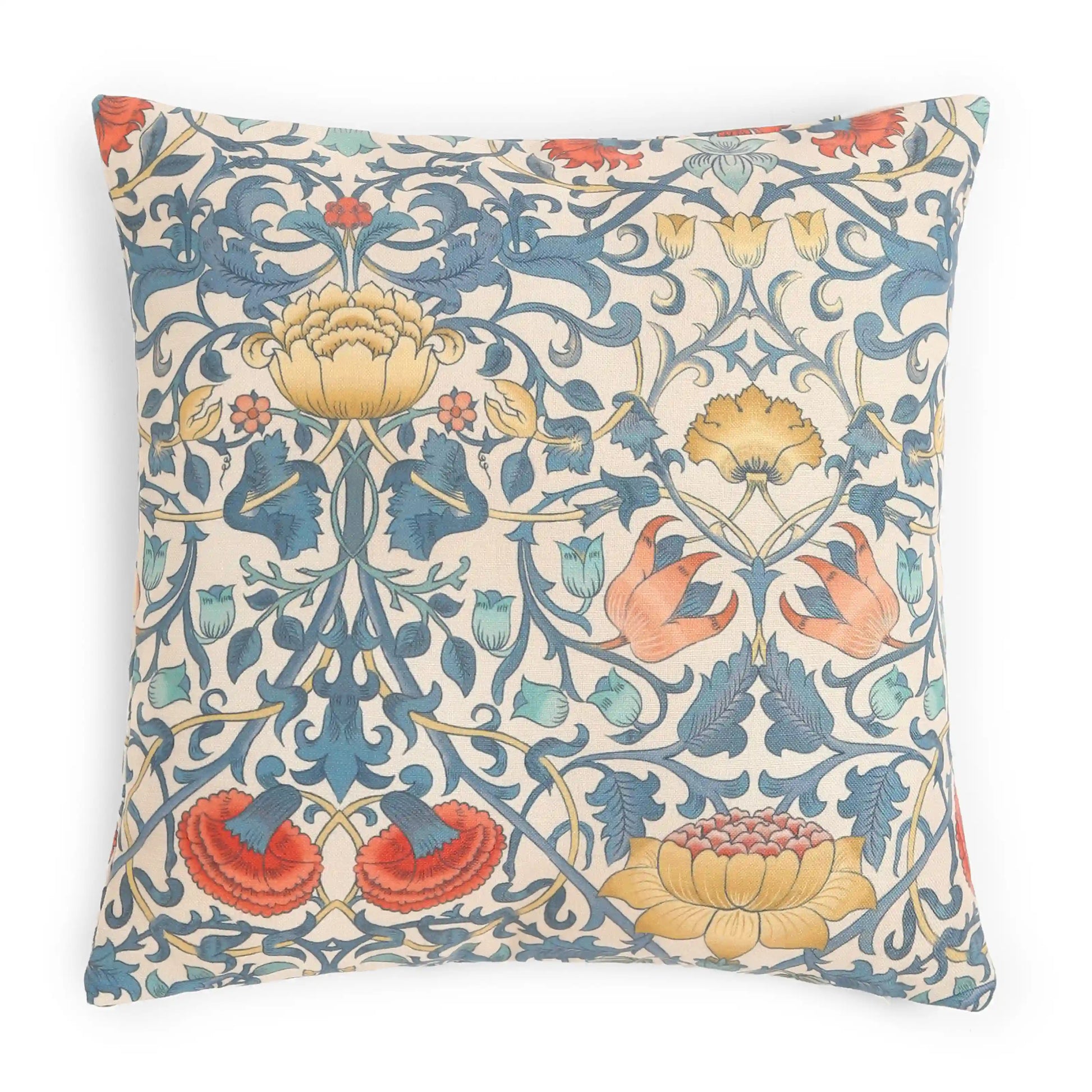 Vissencia Printed Cushion Cover | Floral Trail Teal / Cushion Cover (41cm x 41cm)