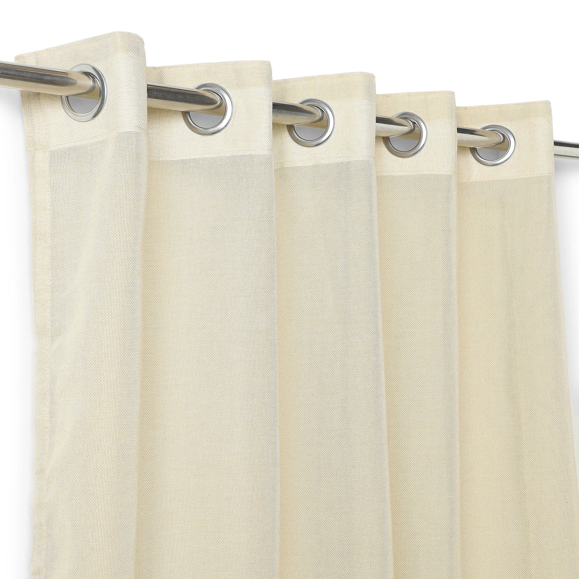 Velina Set Of 2 Sheer Readymade Curtains | 
Sand & Shadow Sand / Door (7ft X 4.4ft)