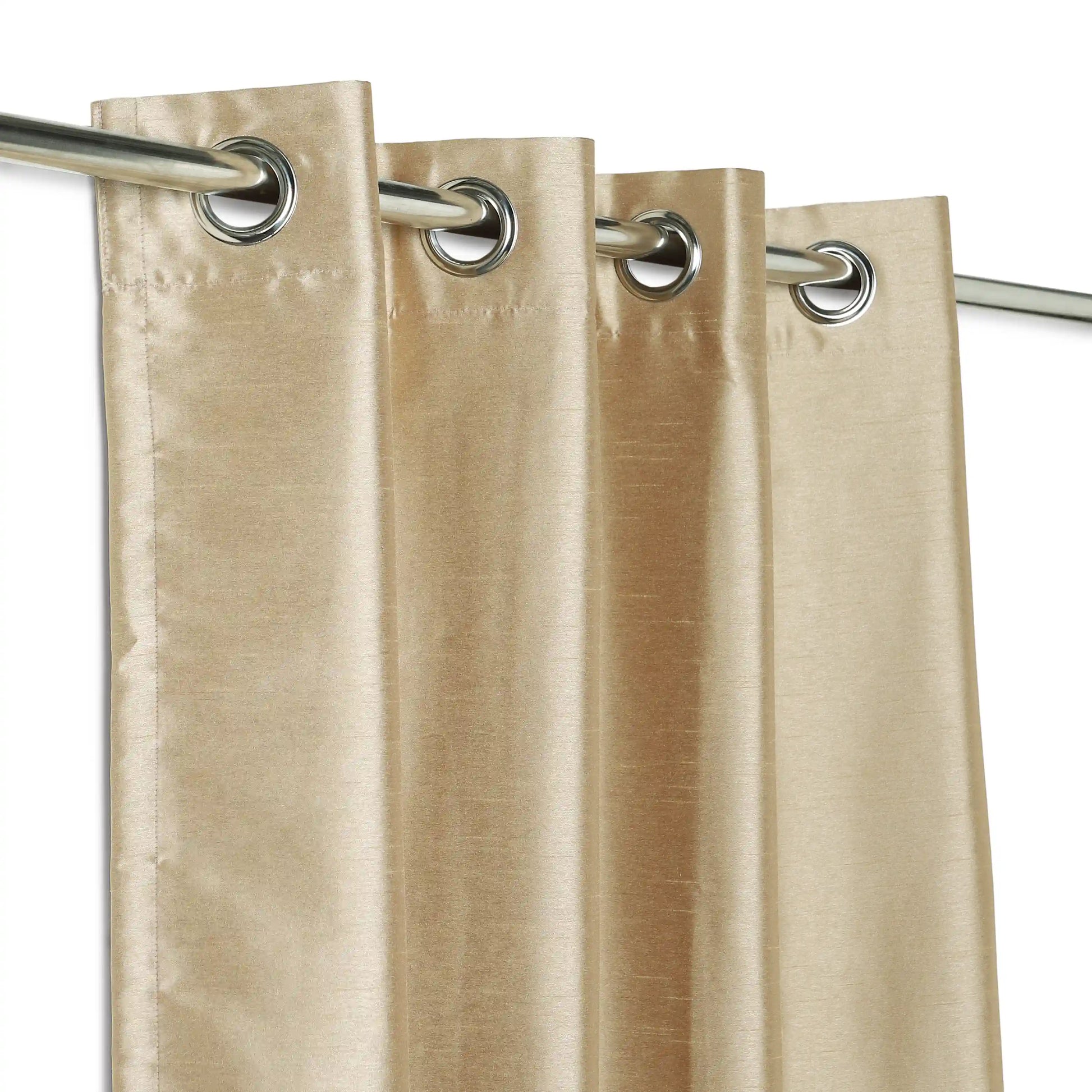 Paleto Set Of 2 Solid Readymade Curtains | Pure Hues Spice / Door (4.25ft X 7.22ft)
