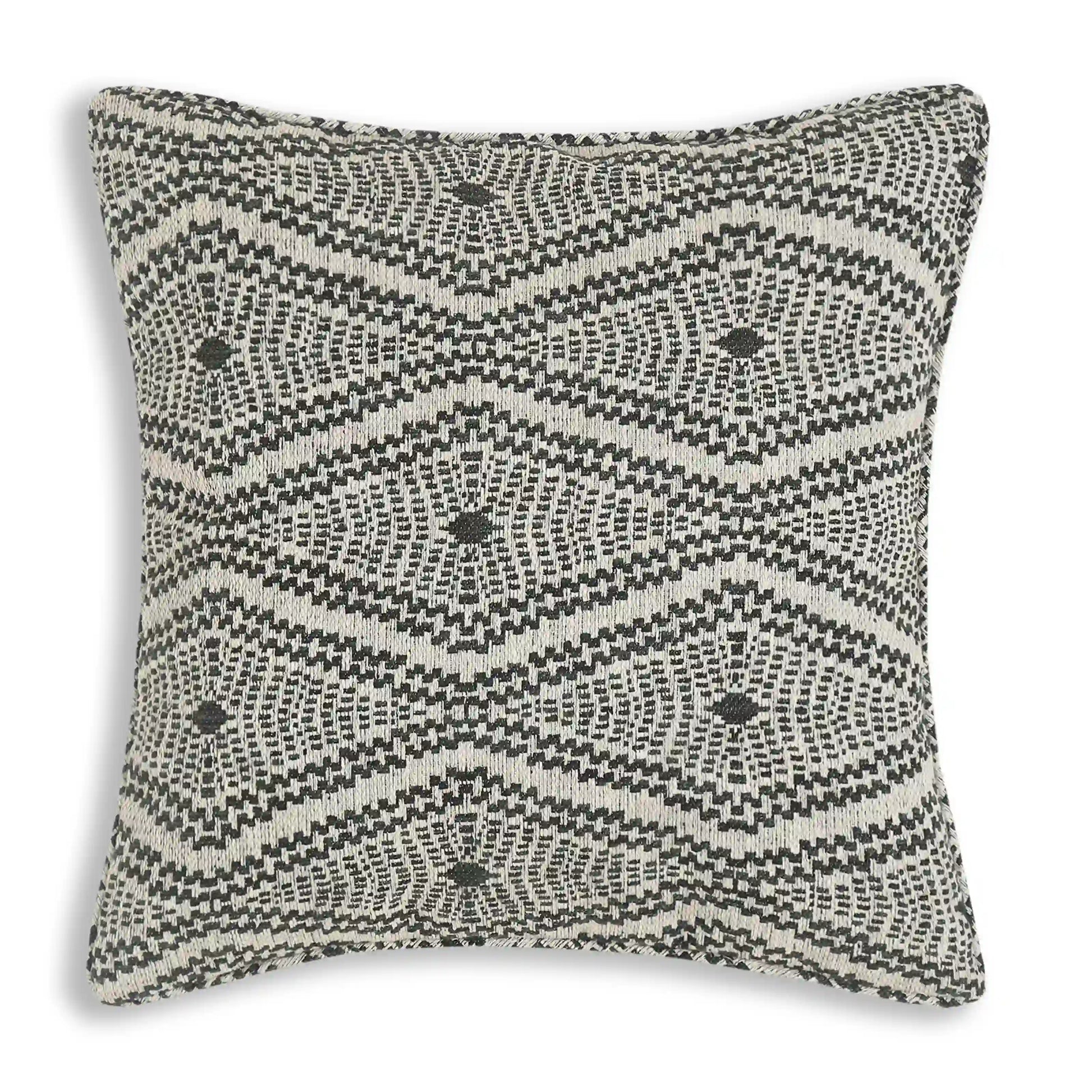 Espricia Woven Cushion Cover | Monochrome Threads Ebony / Cushion Cover (51cm x 51cm)