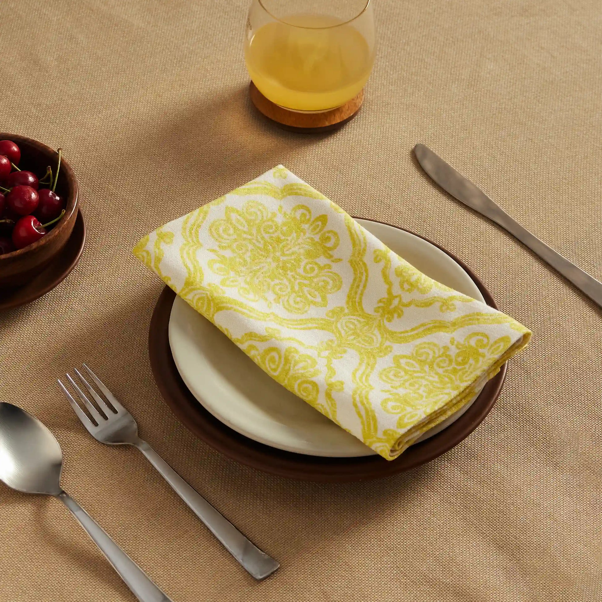 Nonna's Home 100% Cotton Table Napkin Set Vintage Baroque / Pack of 6