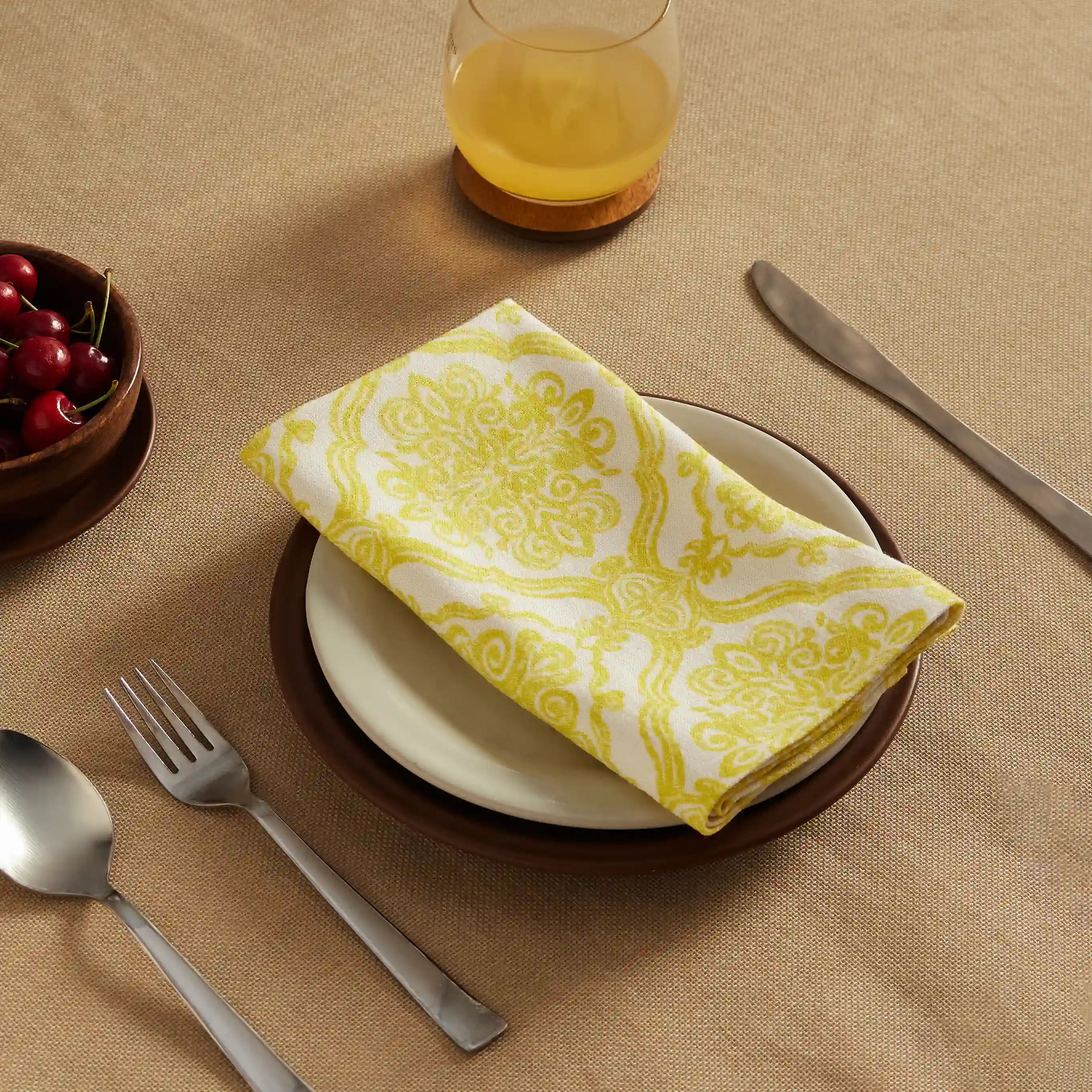 Nonna's Home 100% Cotton Table Napkin Set Vintage Baroque / Pack of 6