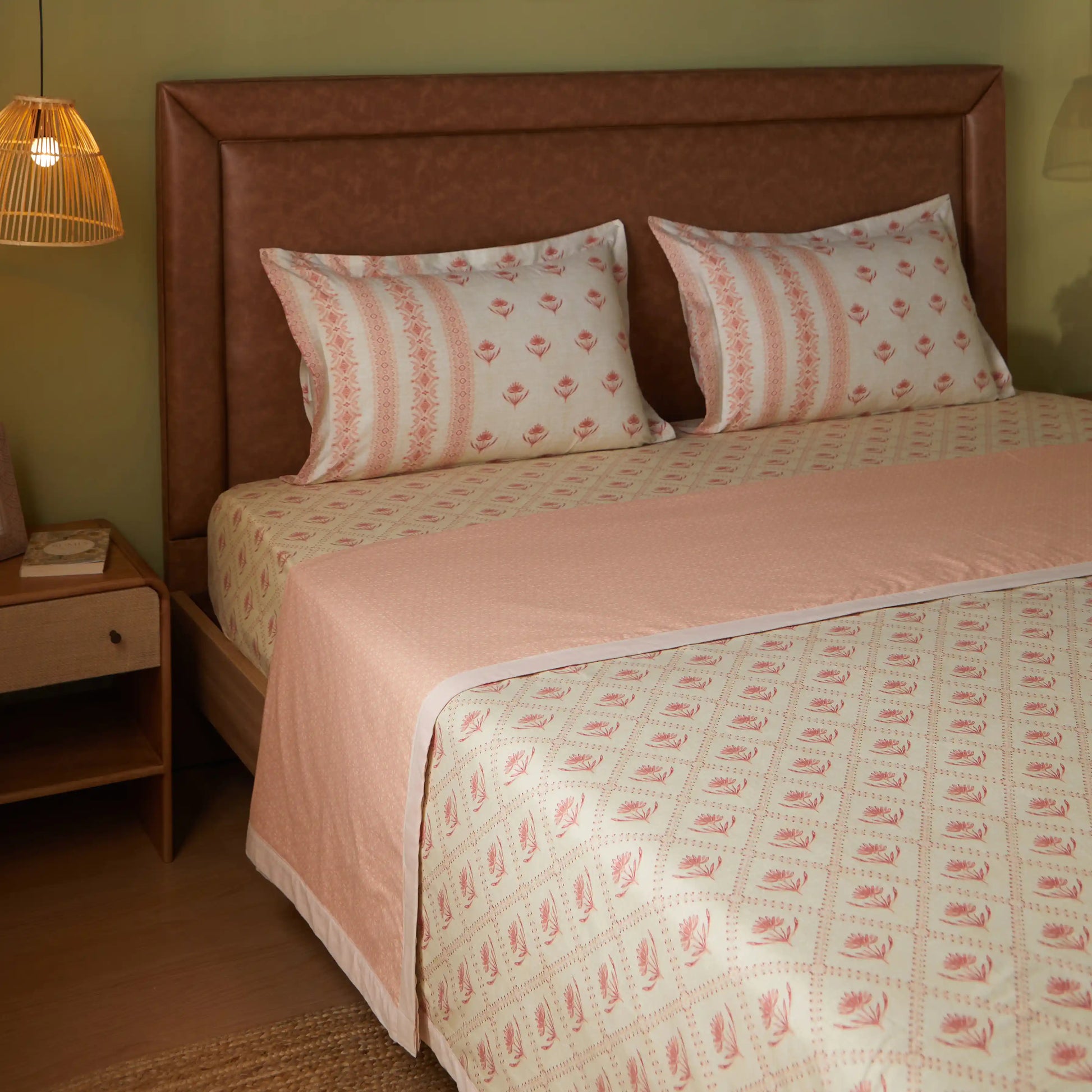 Chippa Lane | Contemporary Indian Print Design Reversible Dohar with Super Soft Flannel Layering-Red Red / Double