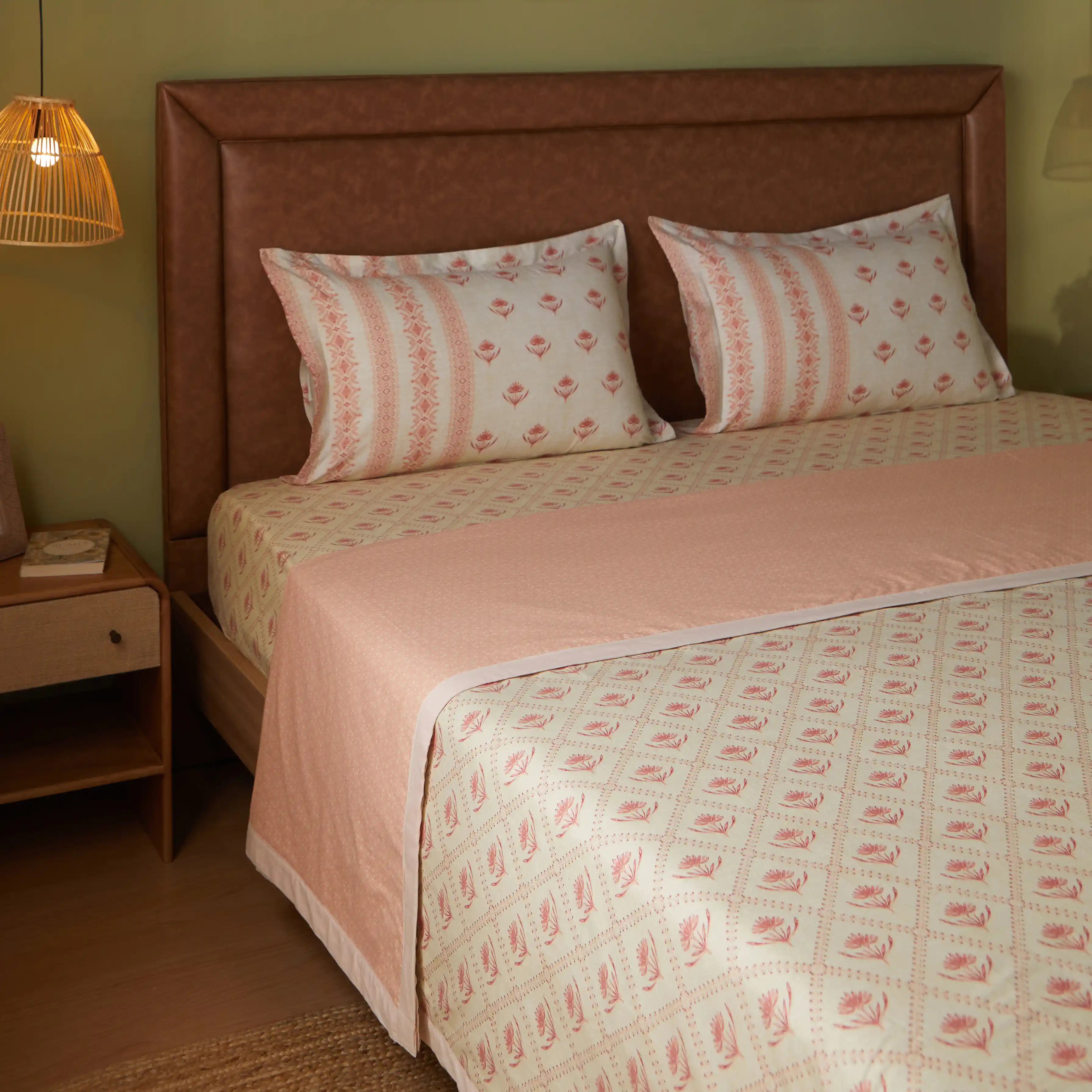 Chippa Lane | Contemporary Indian Print Design Reversible Dohar with Super Soft Flannel Layering-Red Red / Double