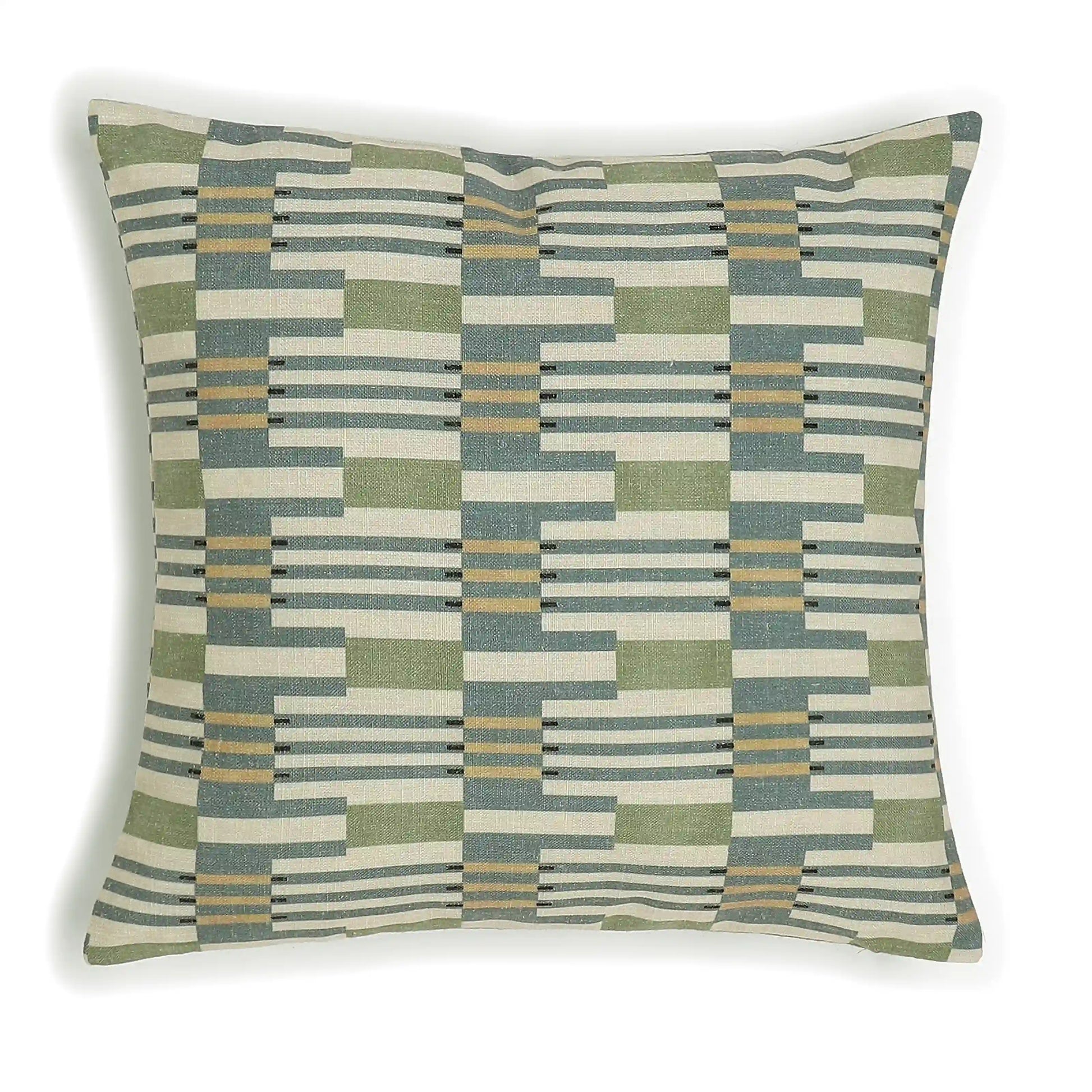 Vissencia Printed Cushion Cover | Crafted Patterns Woodland Olive / Cushion Cover (51cm x 51cm)