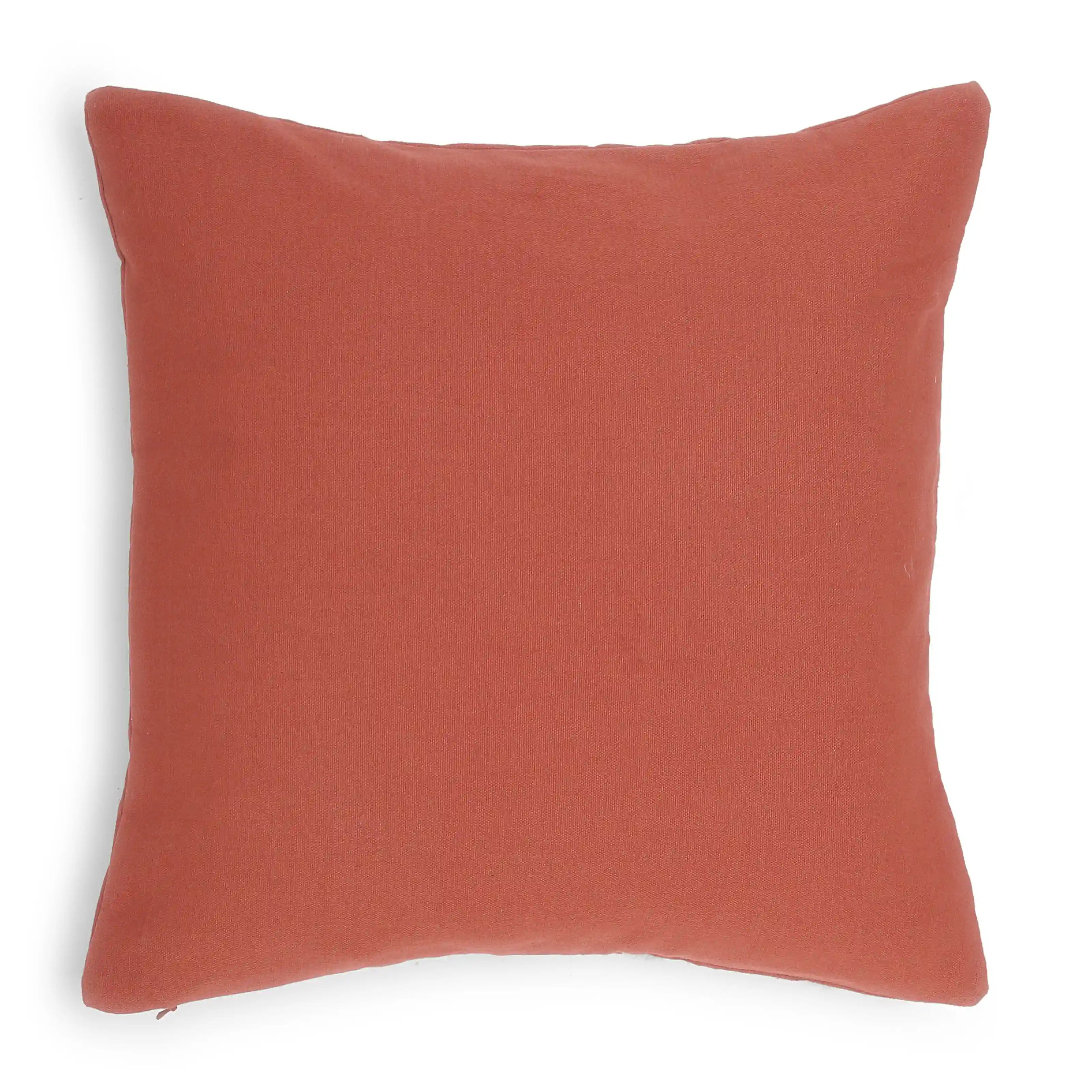 Espricia Embroidered Cushion Cover | Banjara Bloom Cinnamon / Cushion Cover (41cm x 41cm)