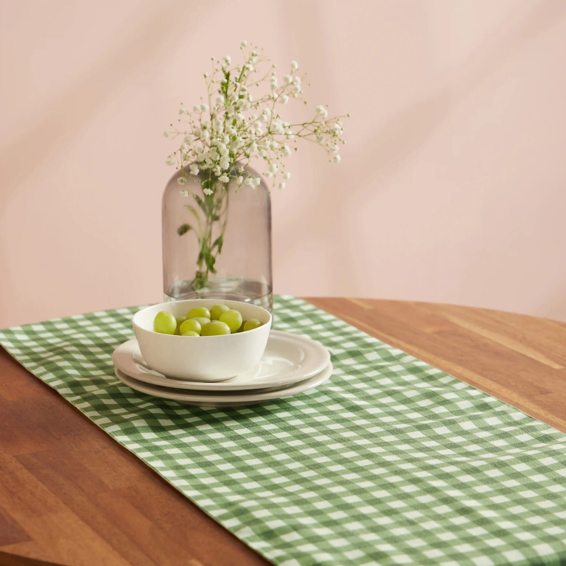 Nonna's Home 100% Polyester Table Runner Big Rosemary Gingham / Table Runner (34cm x 120cm)