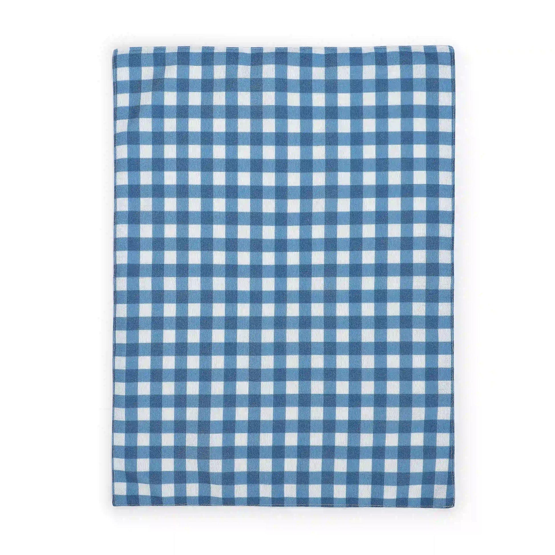 Nonna's Home 100% Polyester Table Placemat Set Big Blueberry Gingham / 6 Piece Set
