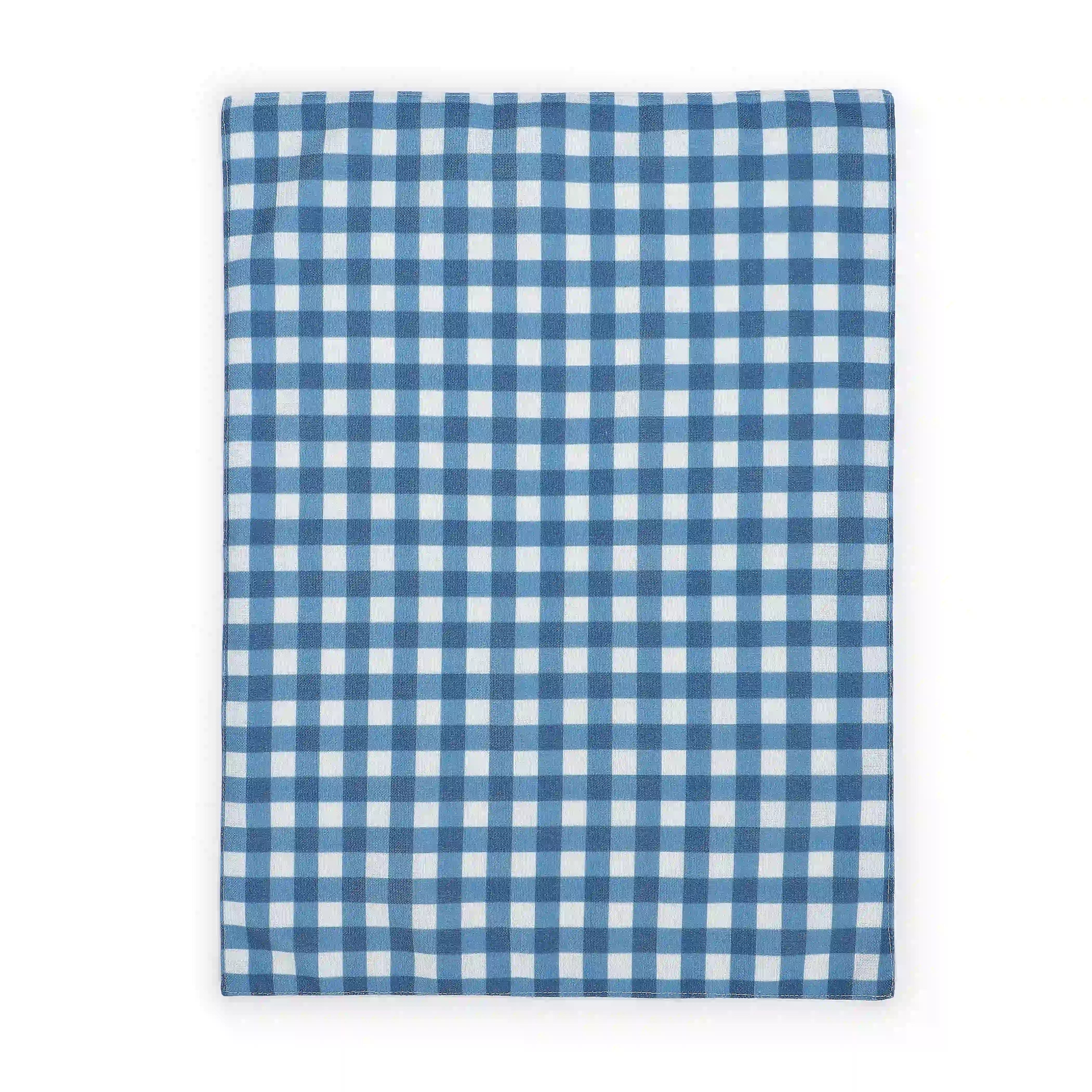 Nonna's Home 100% Polyester Table Placemat Set Big Blueberry Gingham / 6 Piece Set