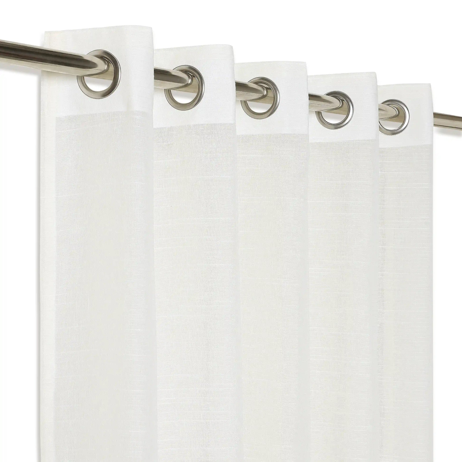Velina Set Of 2 Sheer Readymade Curtains | 
Tinted Hues Snow / Door (7ft X 4.4ft)