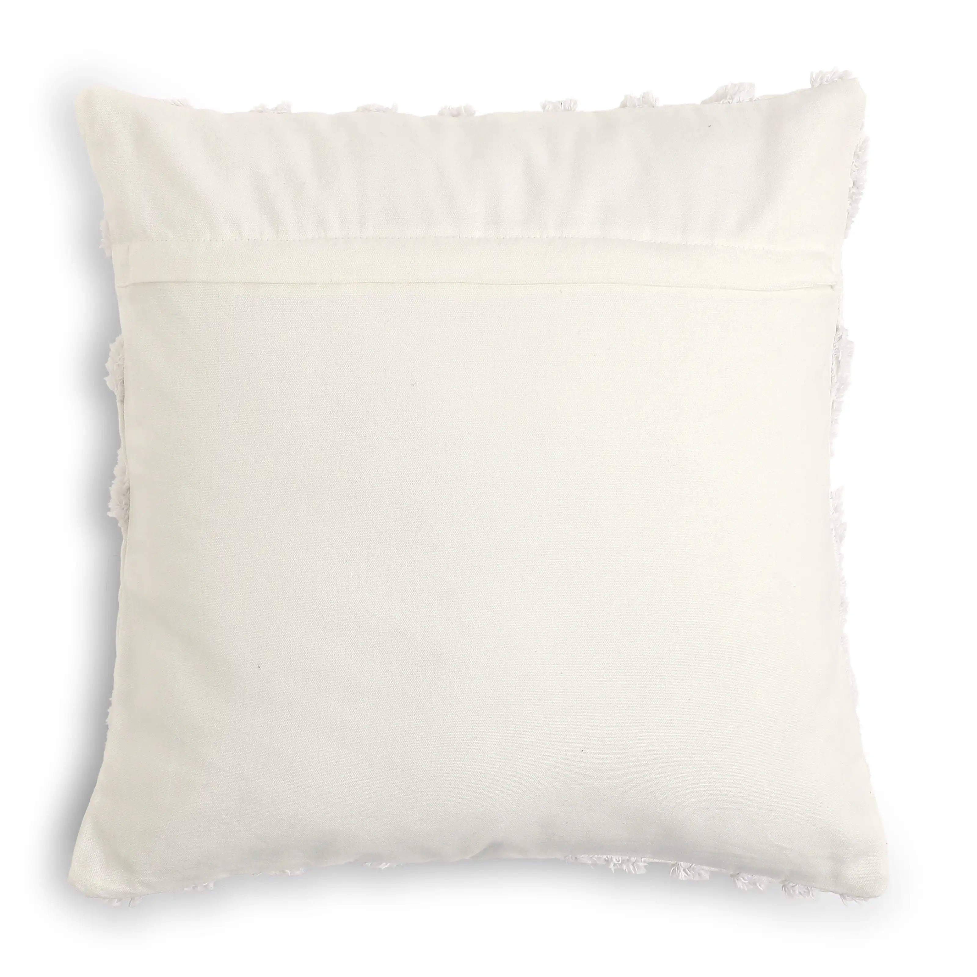 Vissencia 100% Cotton Tufted Cushion Cover | Wavy Flow Ivory / Cushion Cover (41cm x 41cm)