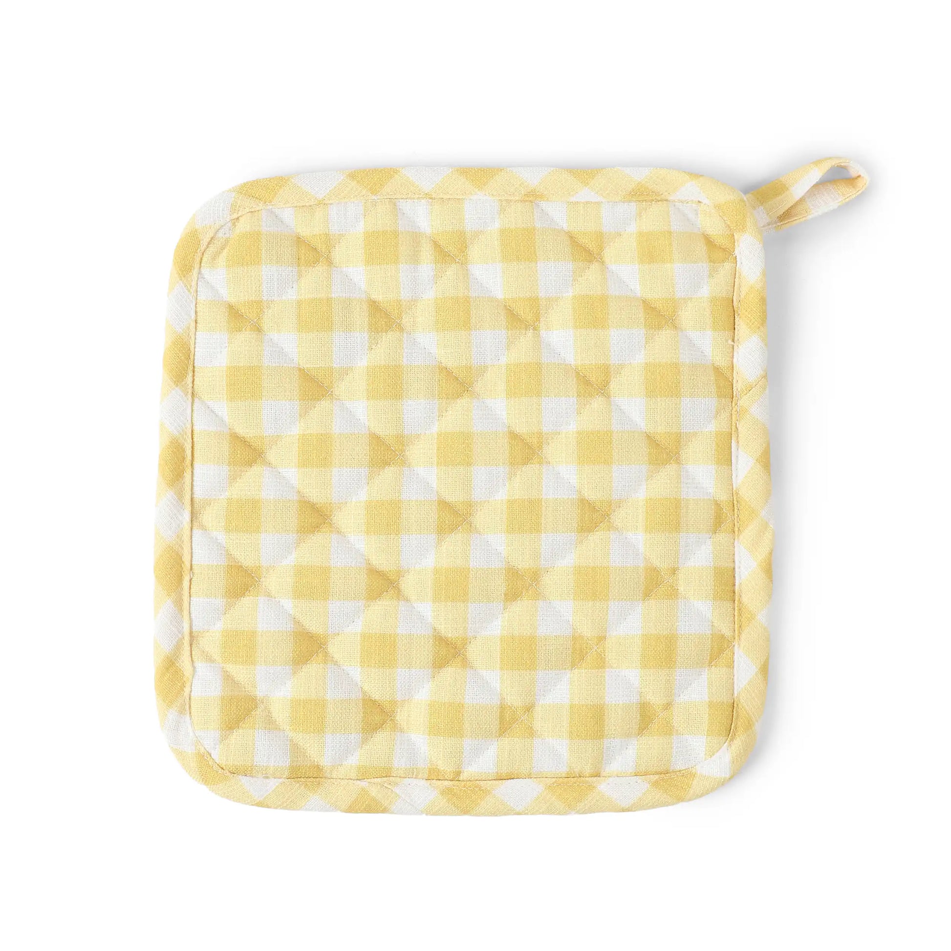 Nonna's Home 100% Polyester Pot Holders Small Turmeric Gingham / Pot Holder (18cm x 30cm)
