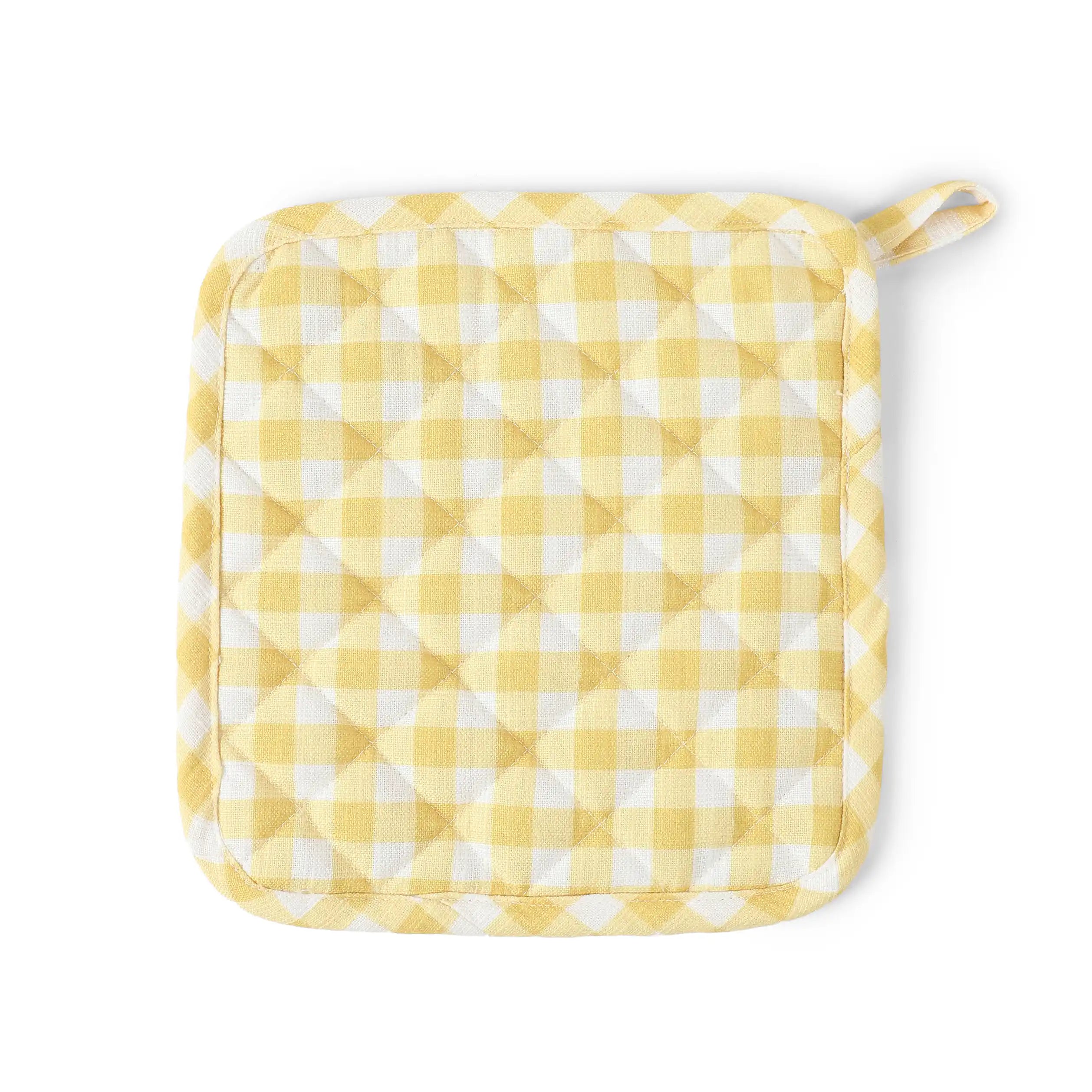 Nonna's Home 100% Polyester Pot Holders Small Turmeric Gingham / Pot Holder (18cm x 30cm)