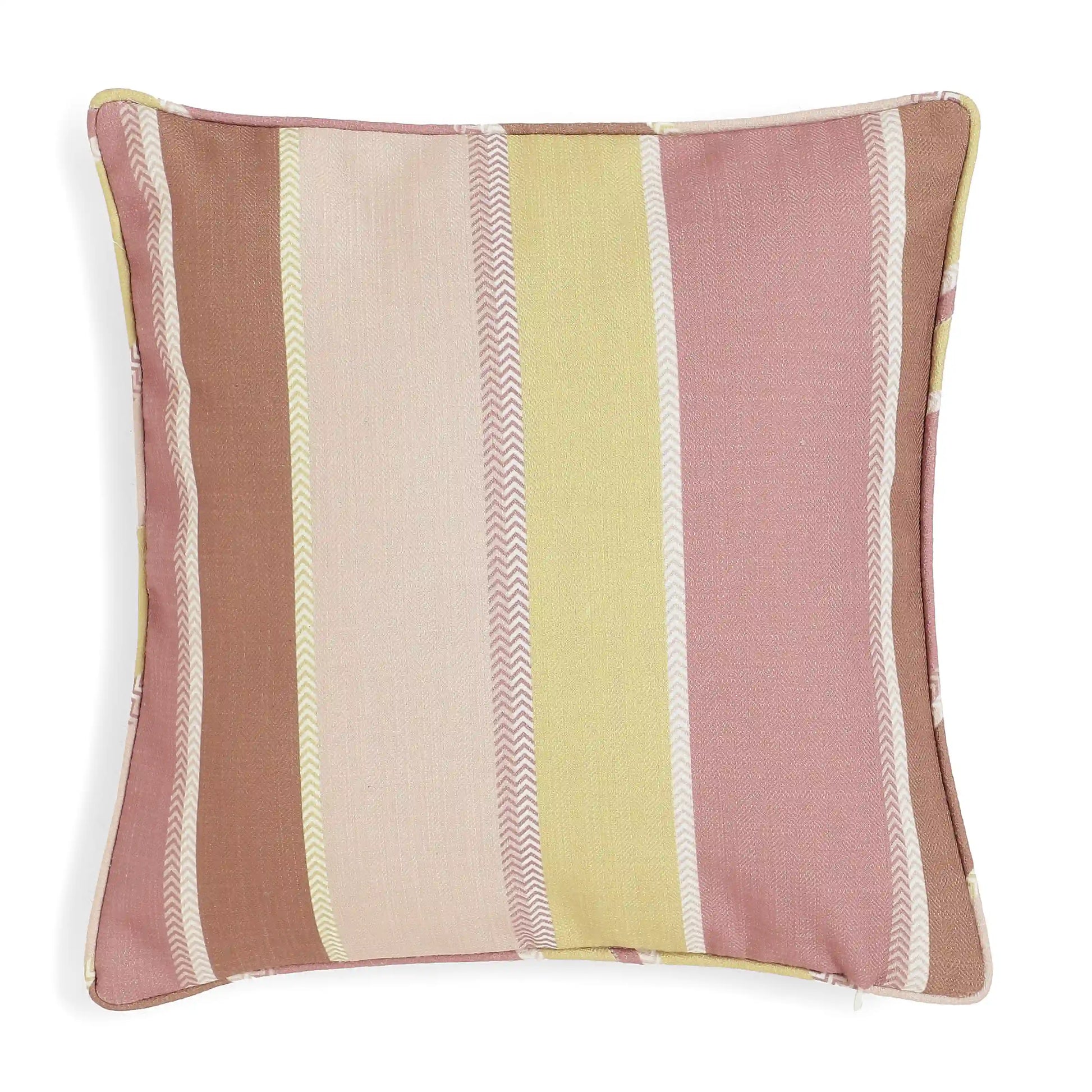 Espricia Printed Cushion Cover | Stripe Story Forest Umber / Cushion Cover (41cm x 41cm)