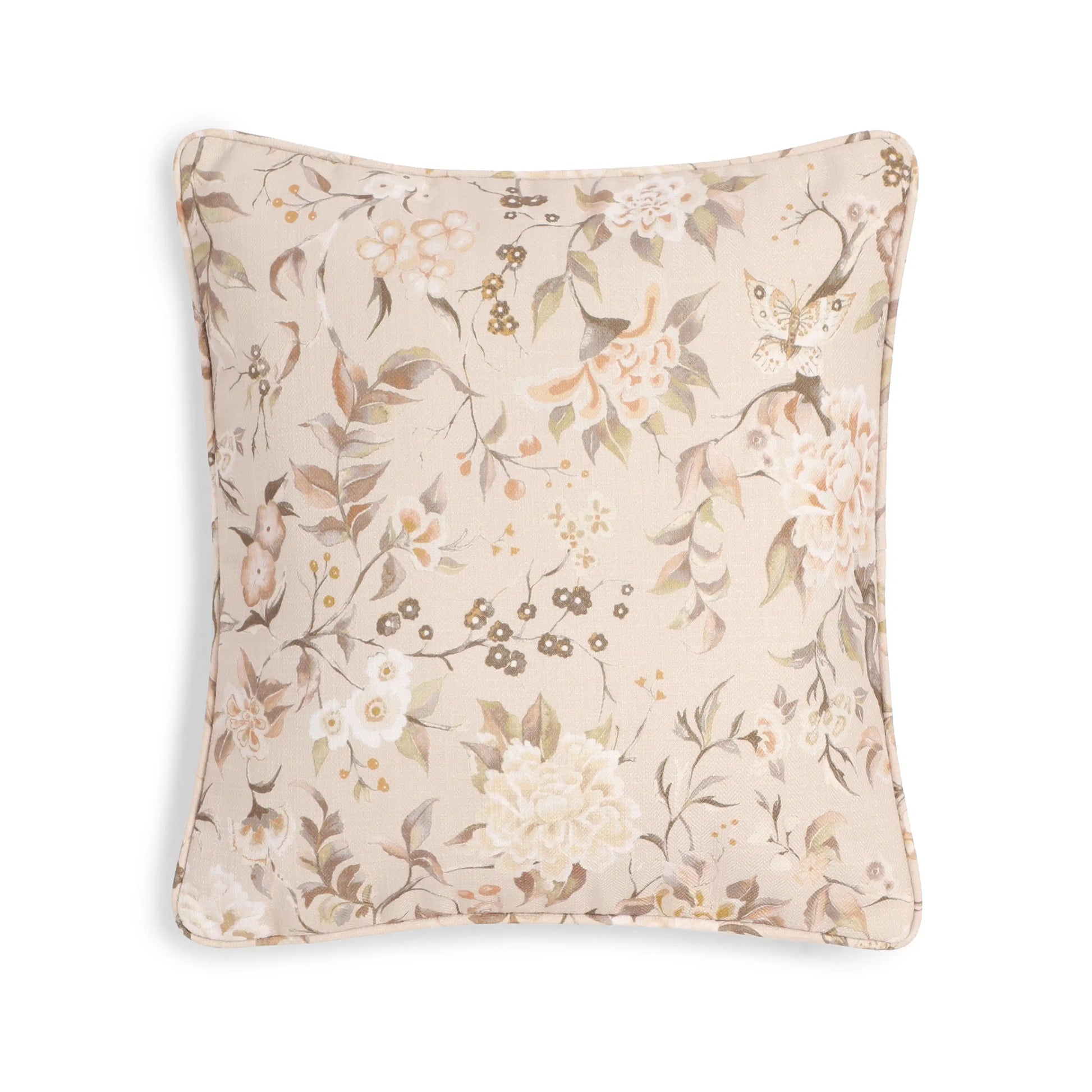 Espricia Printed Cushion Cover | Gardenia Vintage Sepia / Cushion Cover (41cm x 41cm)