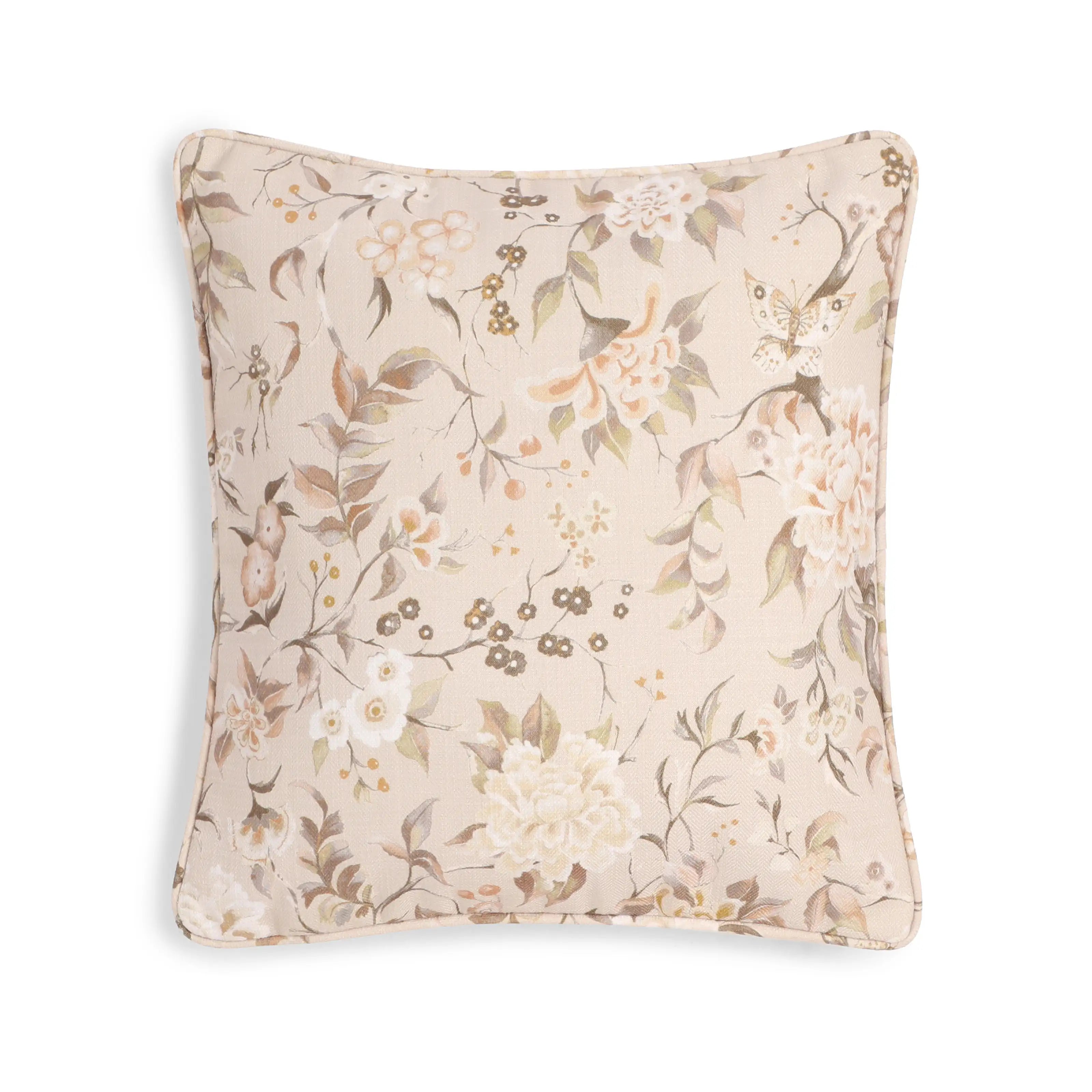 Espricia Printed Cushion Cover | Gardenia Vintage Sepia / Cushion Cover (41cm x 41cm)