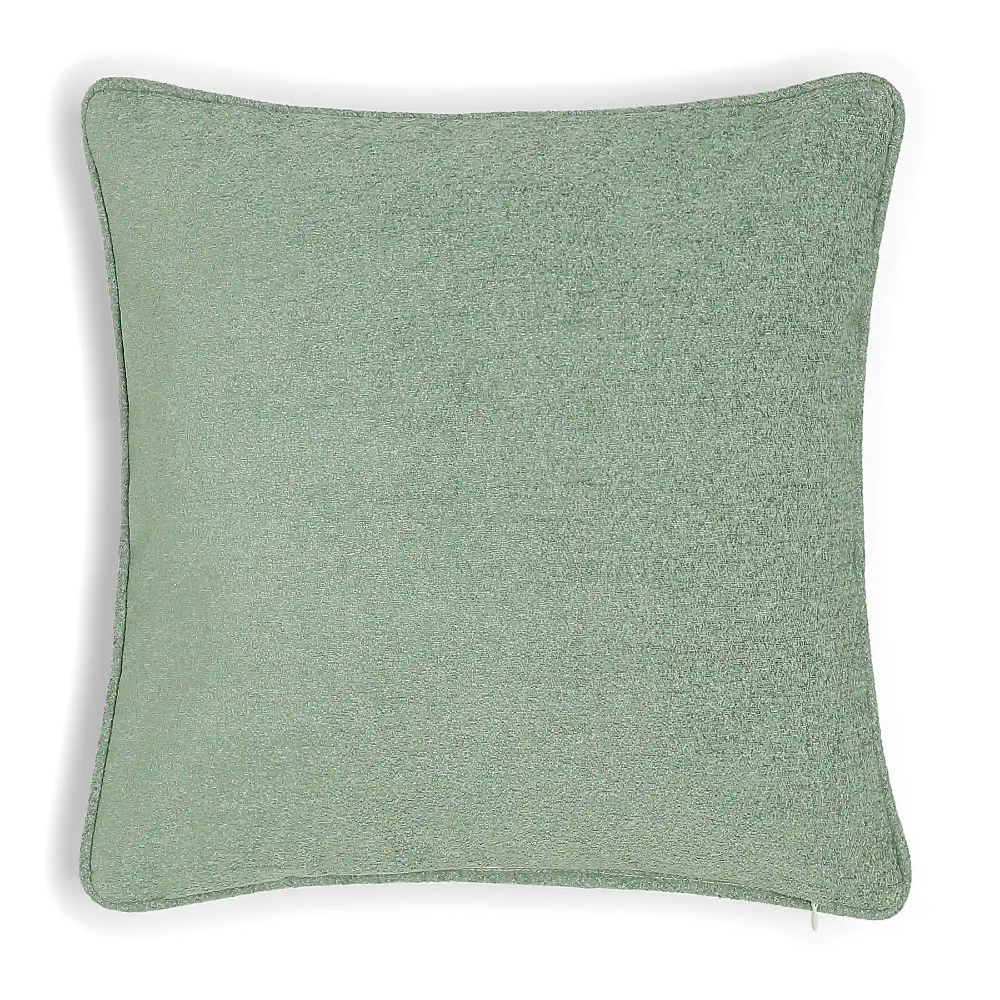 Vissencia Solid Cushion Cover | Textured Crush Sage Mist / Cushion Cover (41cm x 41cm)