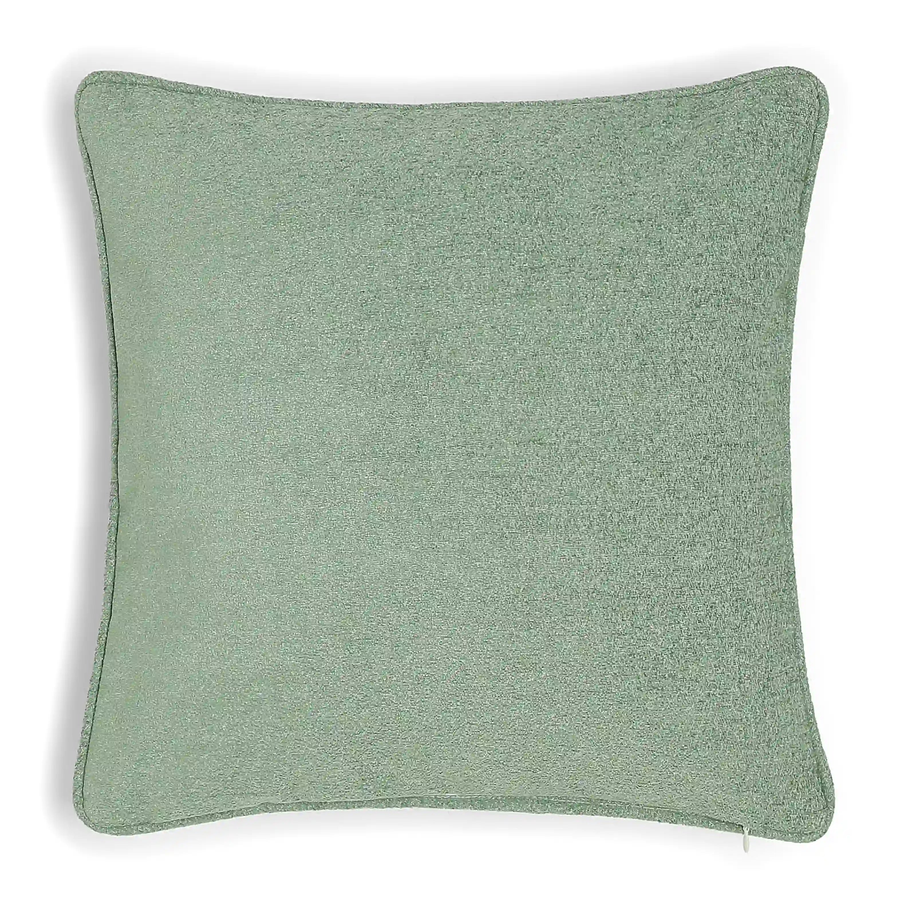 Vissencia Solid Cushion Cover | Textured Crush Sage Mist / Cushion Cover (41cm x 41cm)