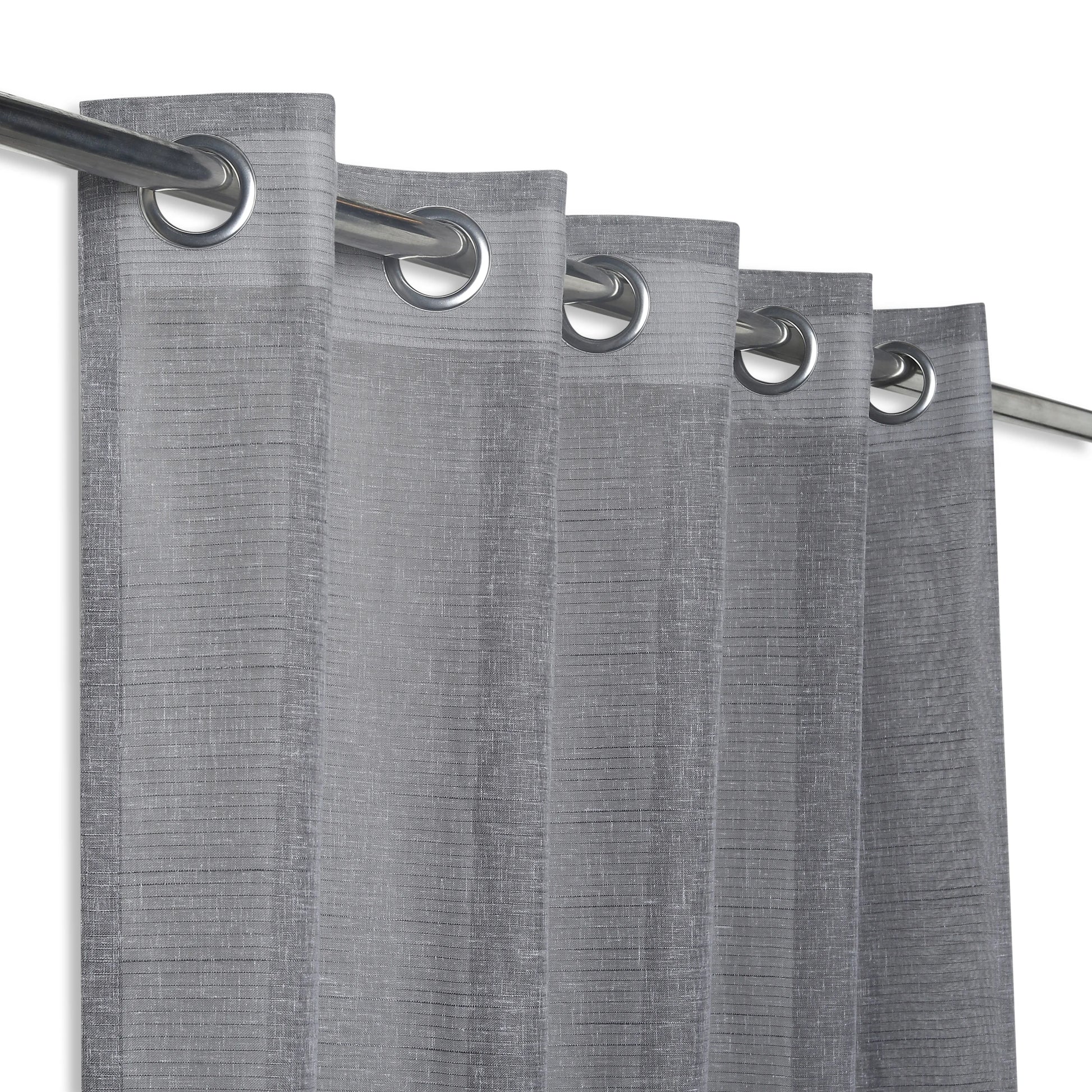 Velina Set Of 2 Sheer Readymade Curtains | 
Tinted Hues Slate / Door (7ft X 4.4ft)