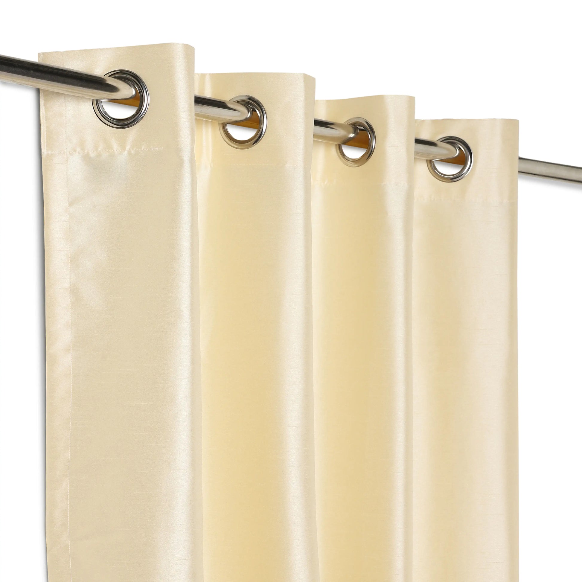 Paleto Set Of 2 Solid Readymade Curtains | Pure Hues Sandstone / Door (4.25ft X 7.22ft)