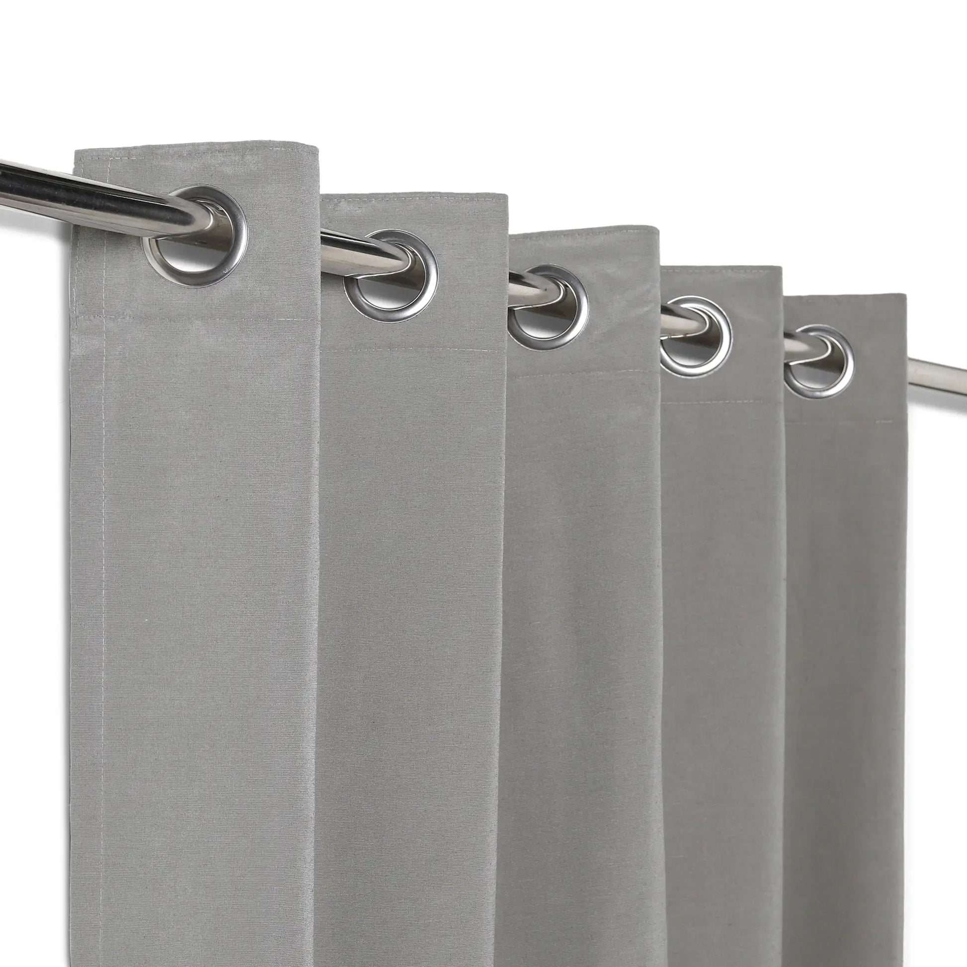 Paleto Set Of 2 Solid Readymade Curtains | Hue Harmony Ash / Window (5ft X 4.4ft)
