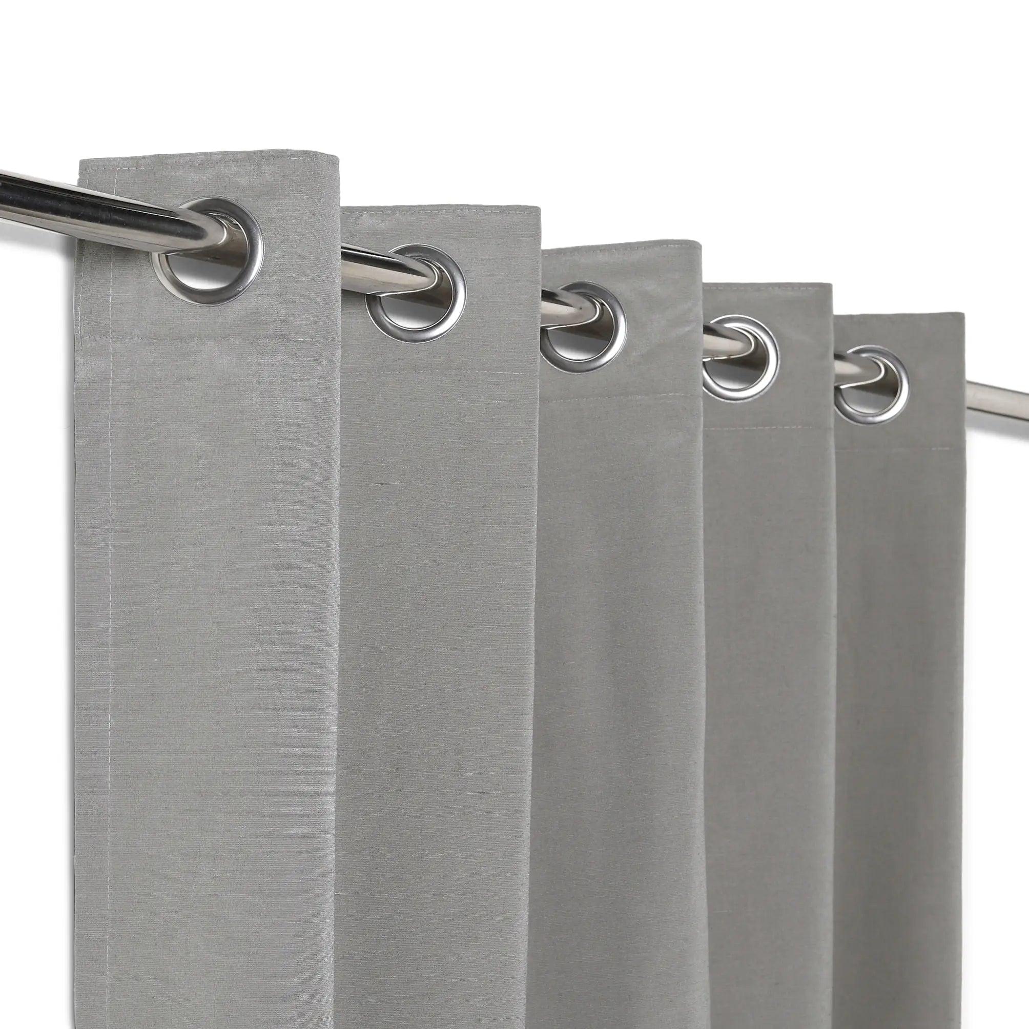 Paleto Set Of 2 Solid Readymade Curtains | Hue Harmony Ash / Window (5ft X 4.4ft)