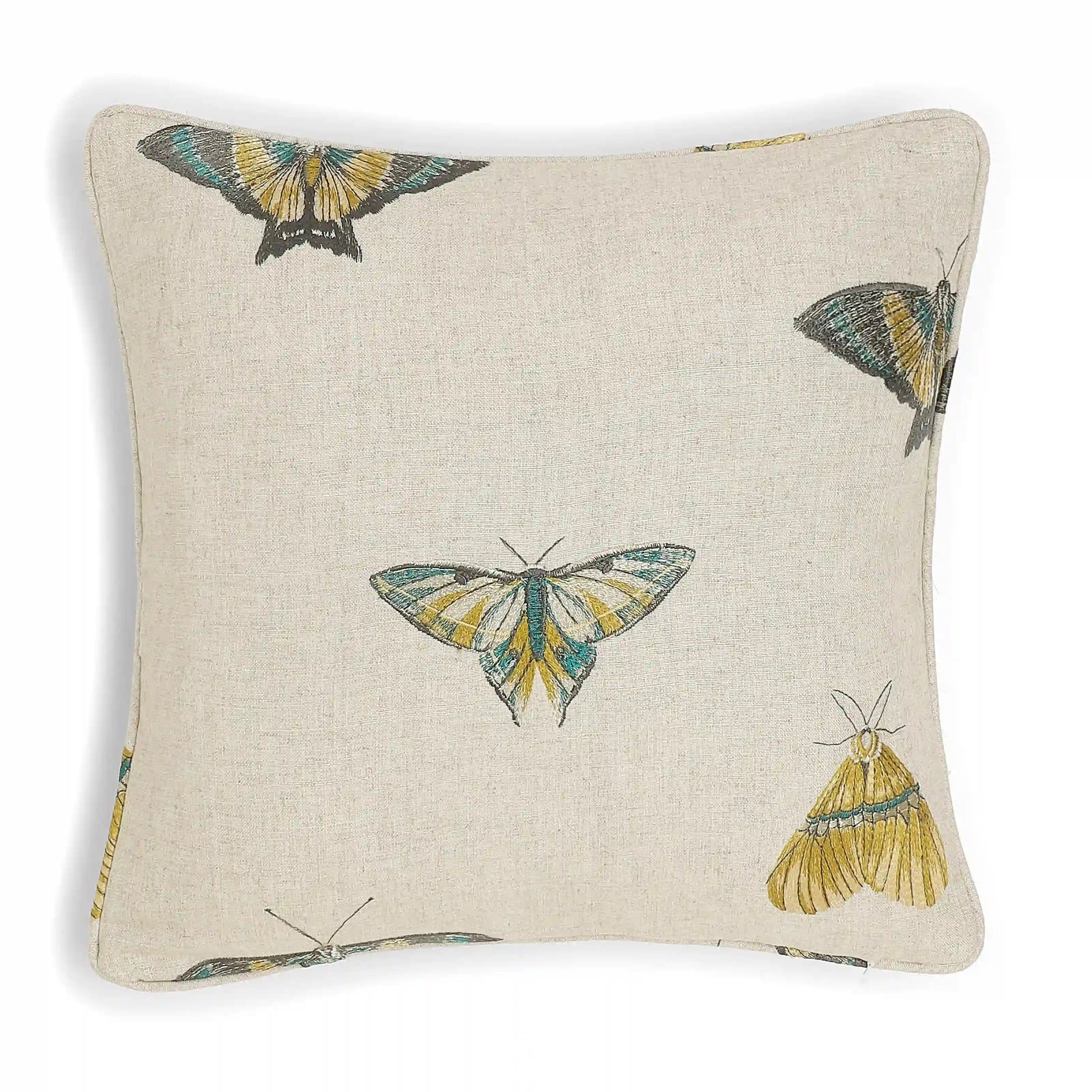 Estrella Embroiderd Cushion Cover | Dragonfly Mystic Teal / Cushion Cover (51cm x 51cm)
