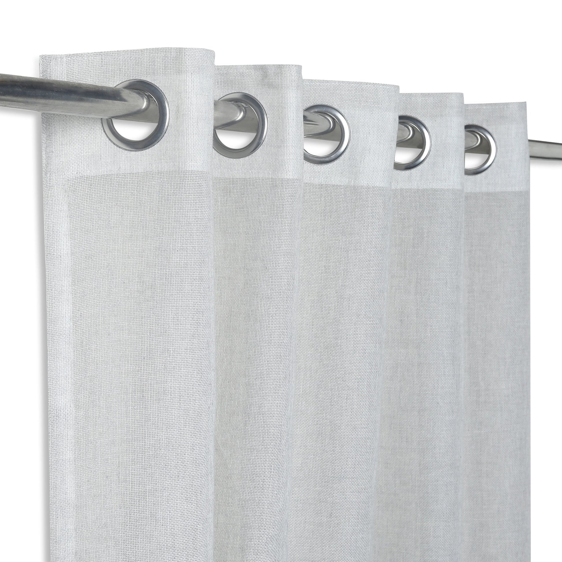 Velina Set Of 2 Sheer Readymade Curtains | 
Sand & Shadow Silver / Door-XL (9ft X 4.4ft)