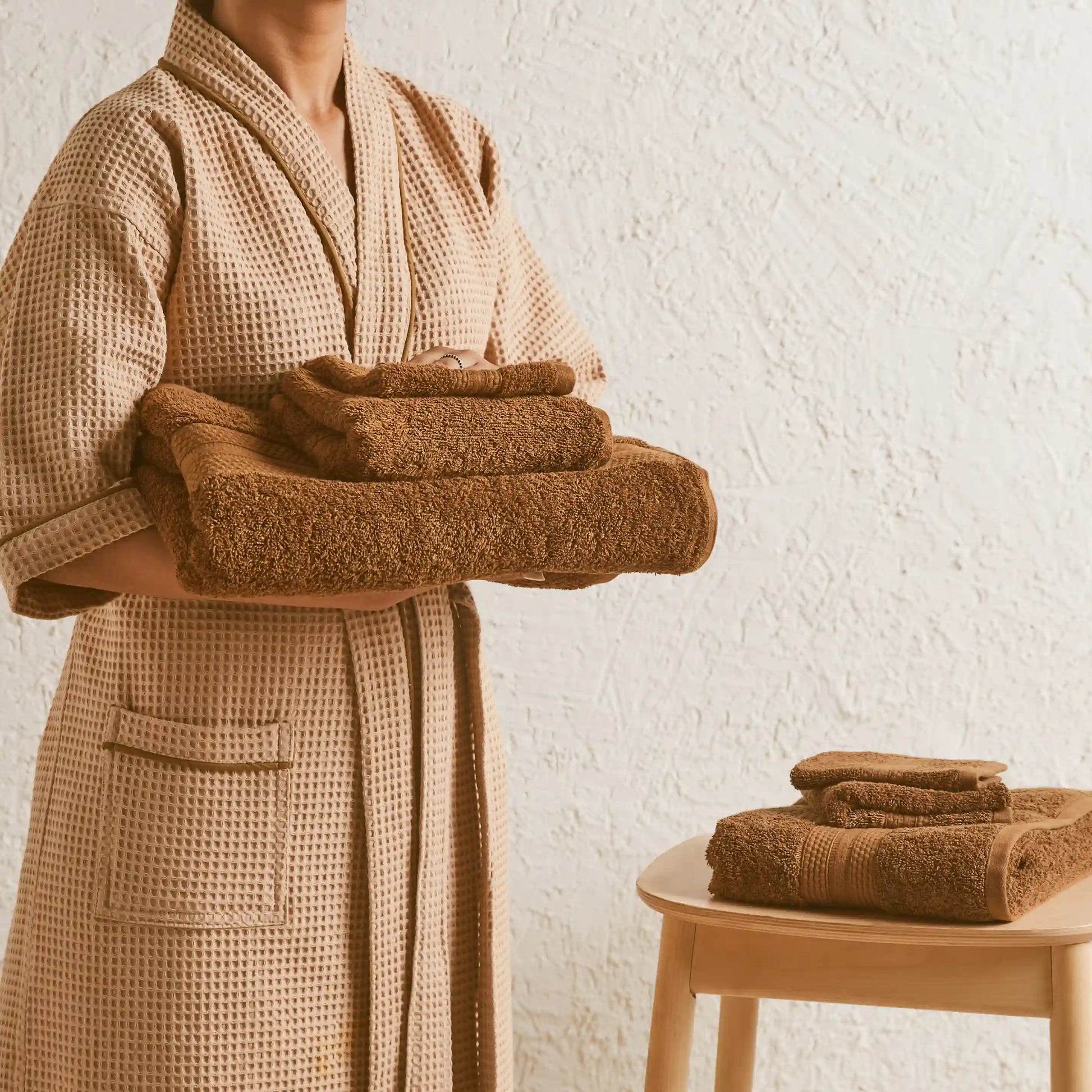 Paleto | Everyday Essentials Absorbent Ring Spun Cotton 6 Piece Terry Towel Set | Set of Bath, Hand & Face Towels Chocolate / 6 Piece Set