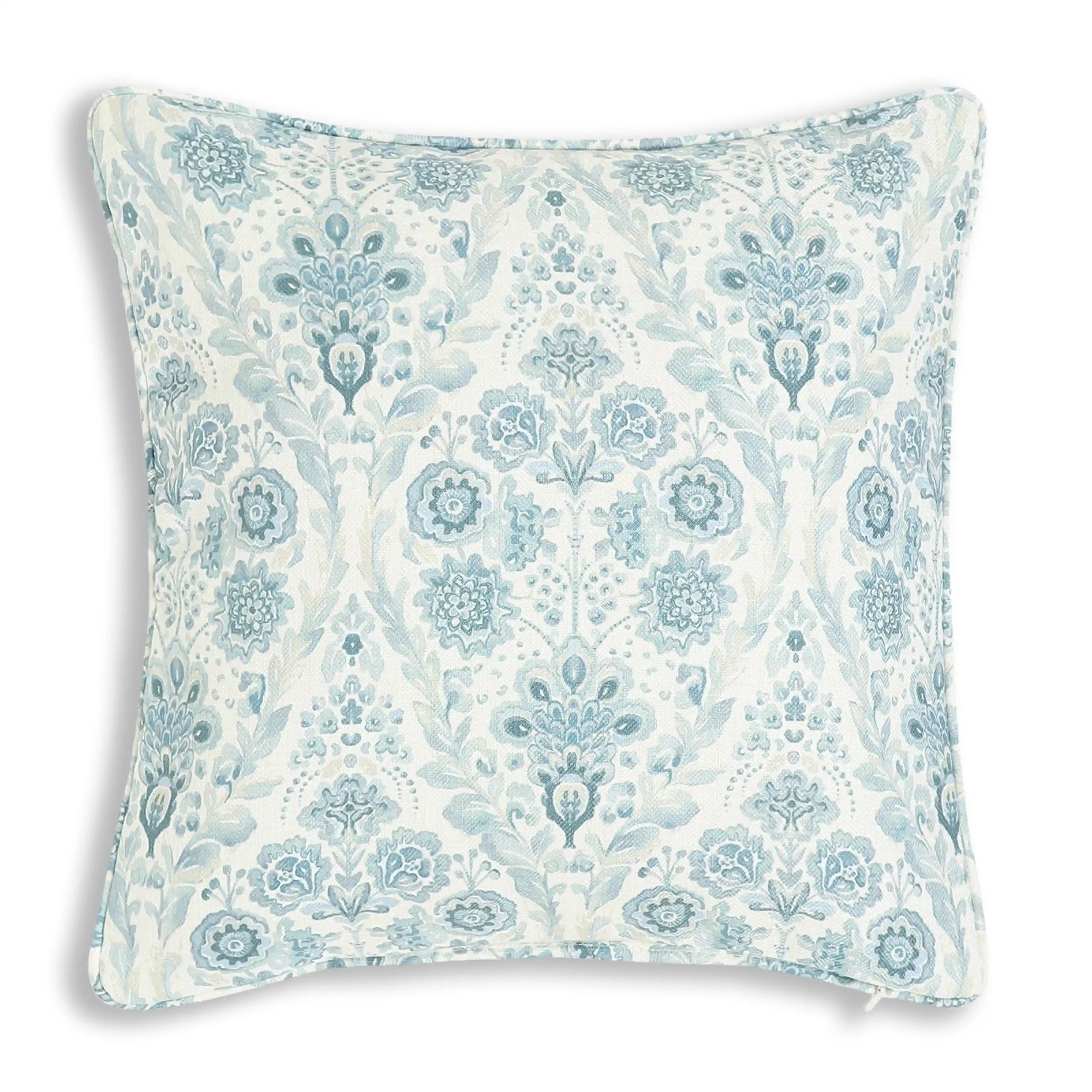 Espricia Printed Cushion Cover | Jaipuri Tales Minty Wave / Cushion Cover (51cm x 51cm)