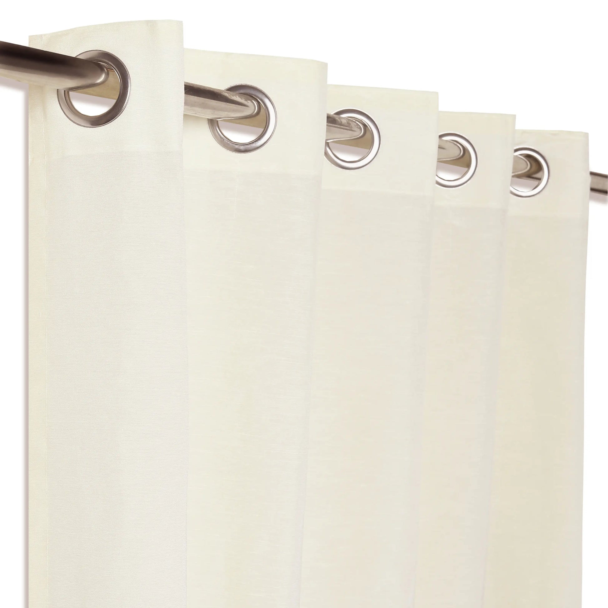 Paleto Set Of 2 Solid Readymade Curtains | Hue Harmony Pearl / Door-XL (9ft X 4.4ft)