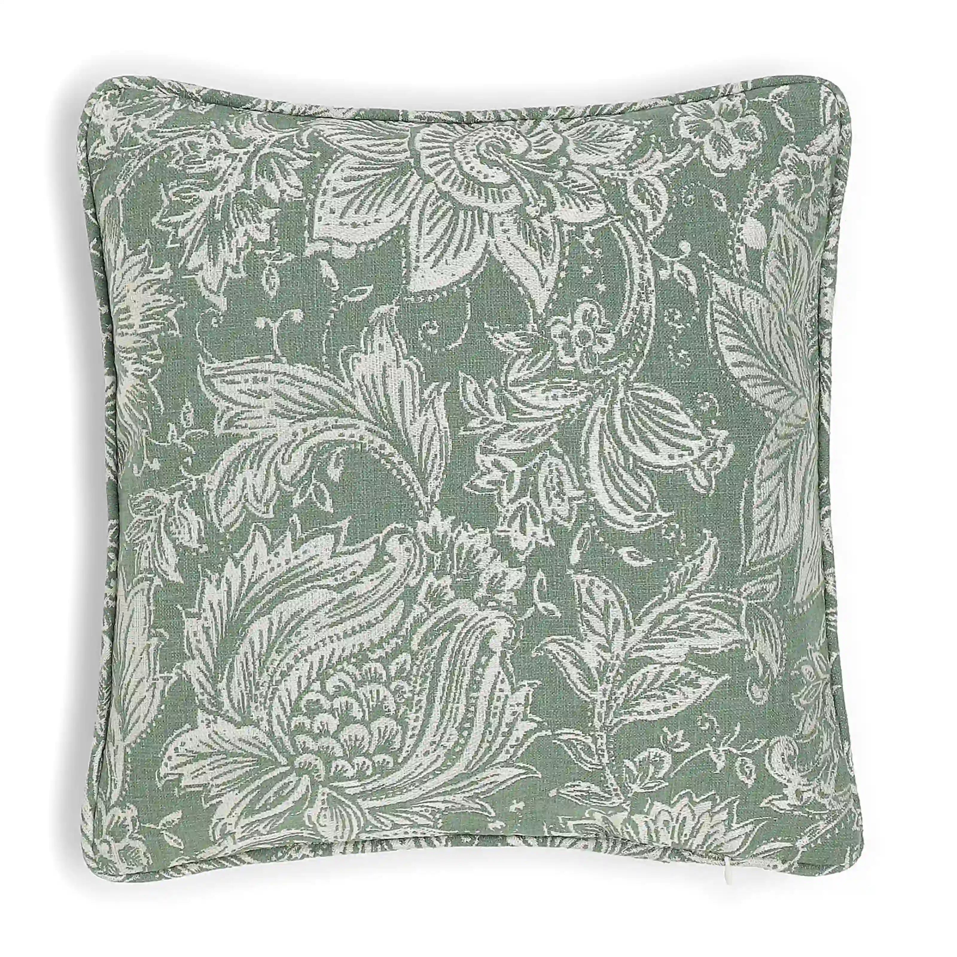 Vissencia Printed Cushion Cover | Blooming Chintz Forest Green / Cushion Cover (41cm x 41cm)