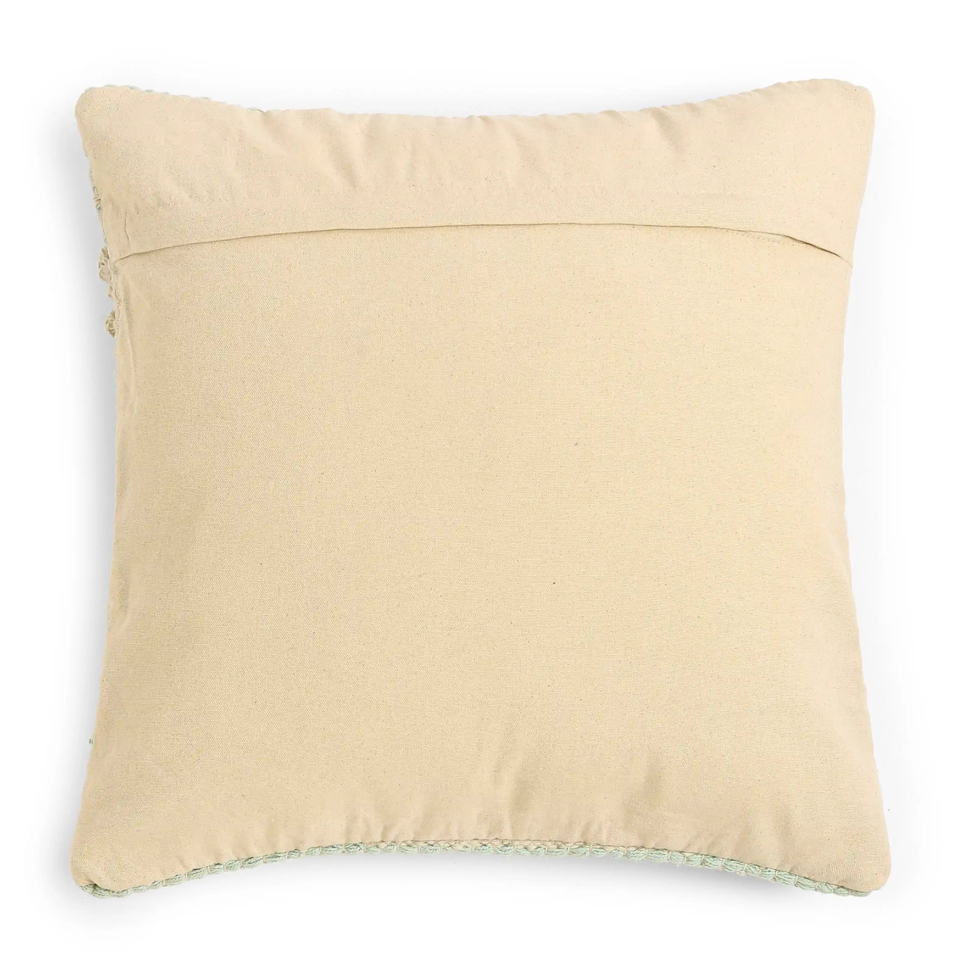 Vissencia 100% Cotton Woven Cushion Cover | Earthy Hues Ice Grey / Cushion Cover (41cm x 41cm)
