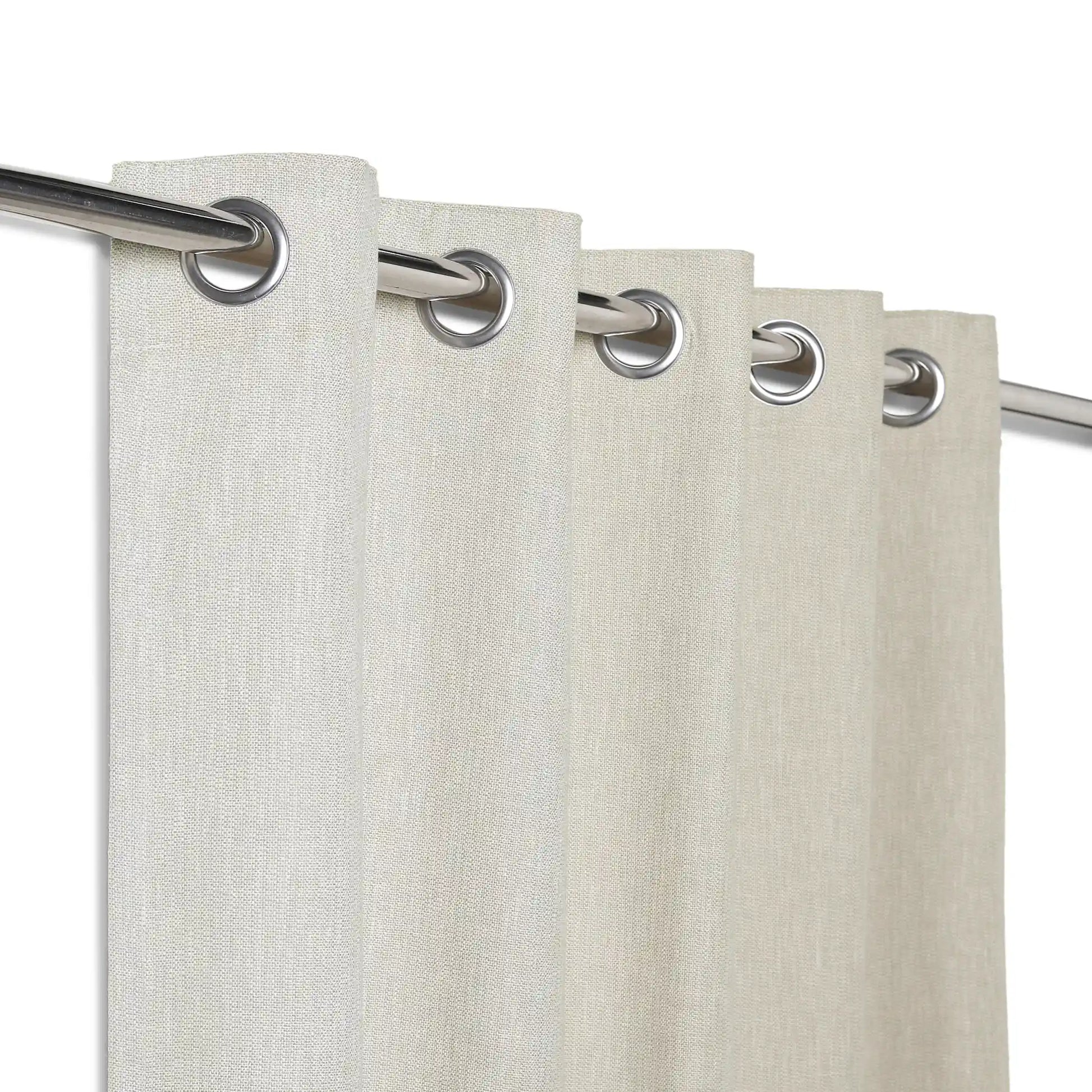 Paleto Set Of 2 Solid Readymade Curtains | Earthen Hues Cloud / Window (5ft X 4.4ft)