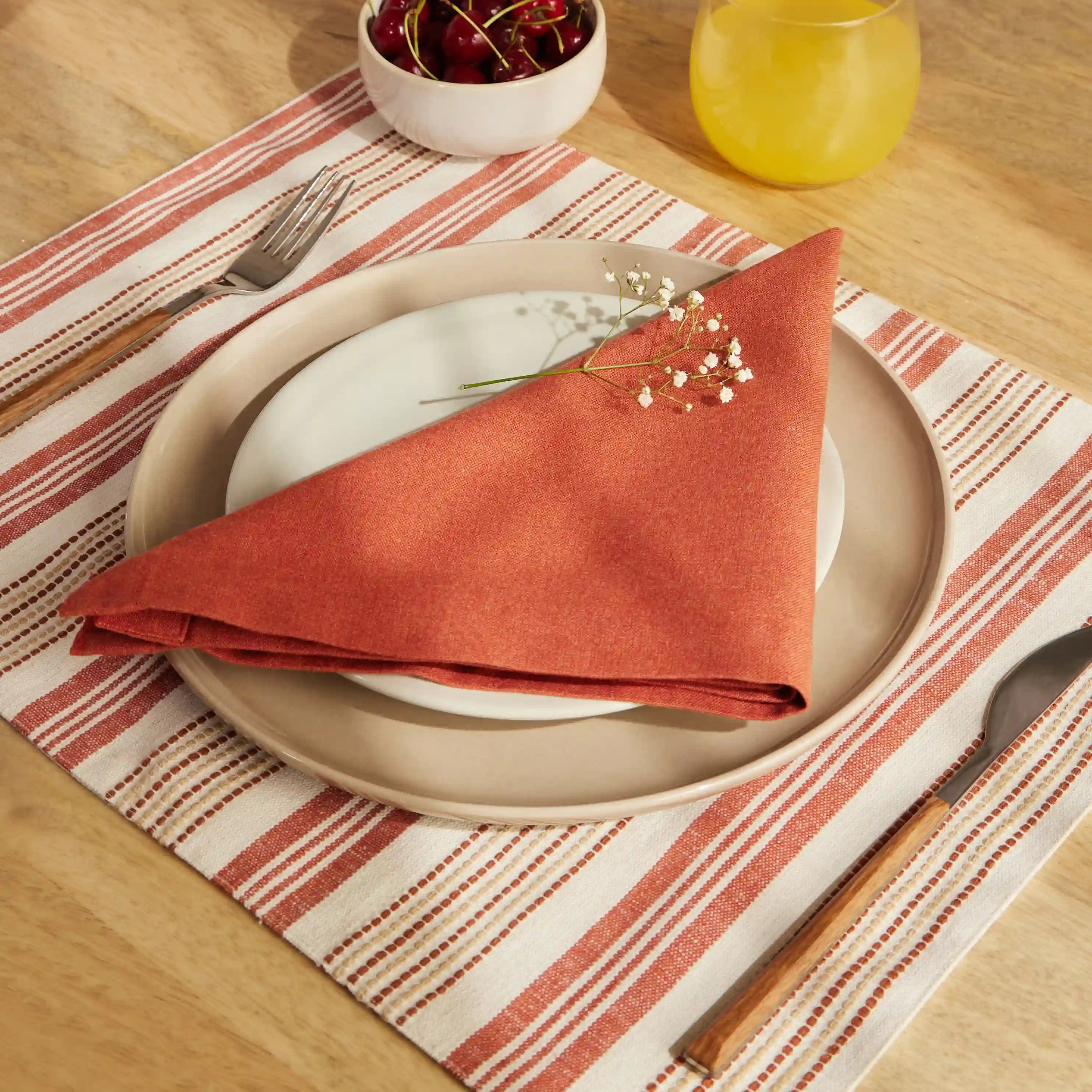 Kaleida 100% Cotton Table Napkin Red Reveries / Pack of 6