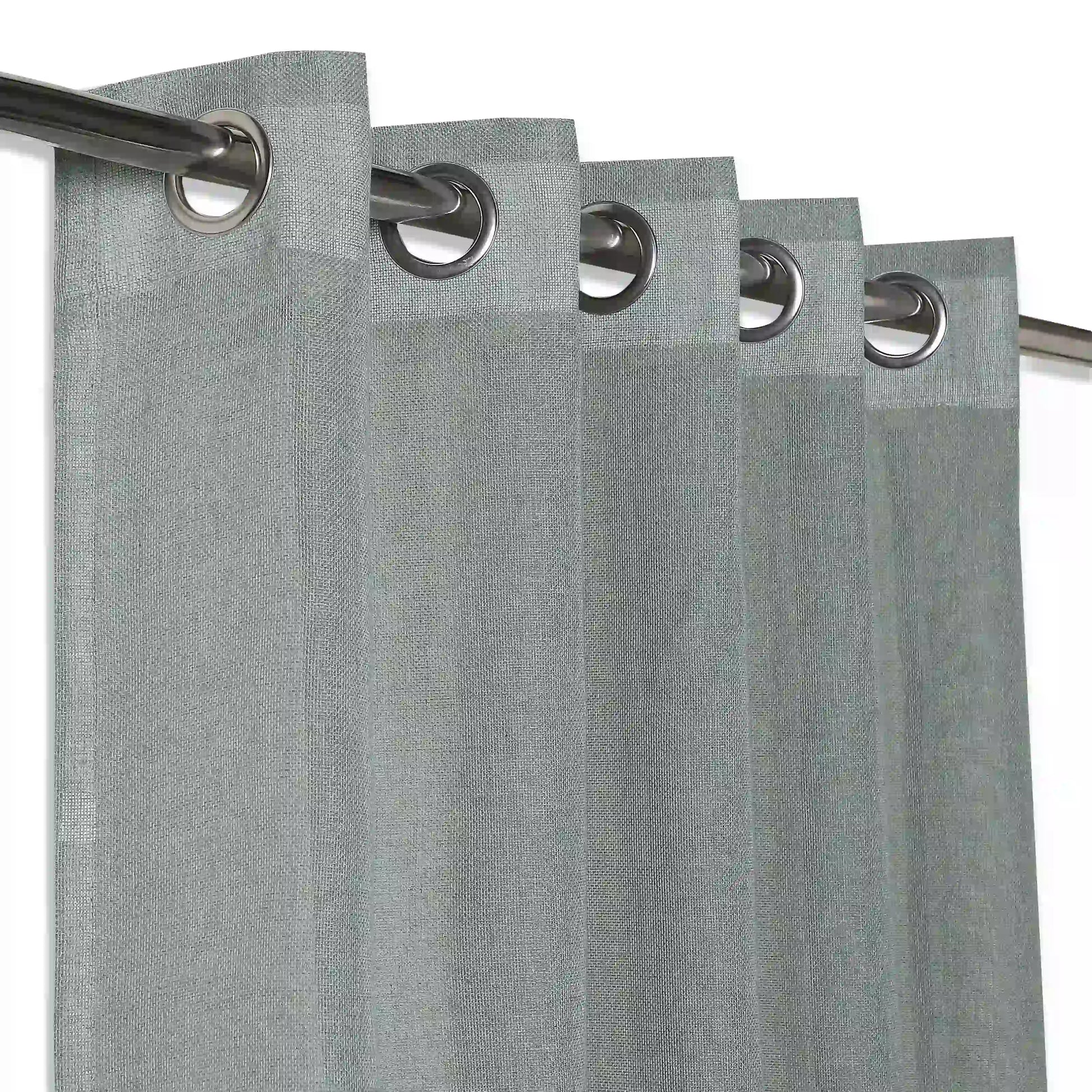 Velina Set Of 2 Sheer Readymade Curtains | 
Sand & Shadow Ash / Window (5ft X 4.4ft)