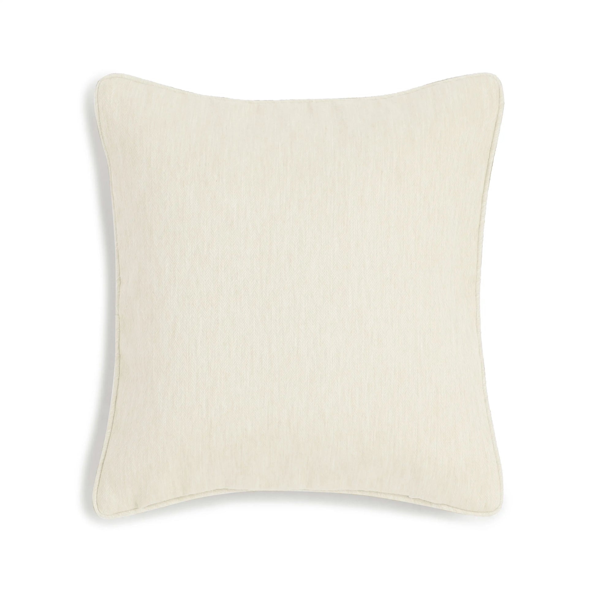 Vissencia Solid Cushion Cover | Textured Weaves Cream / Cushion Cover (41cm x 41cm)