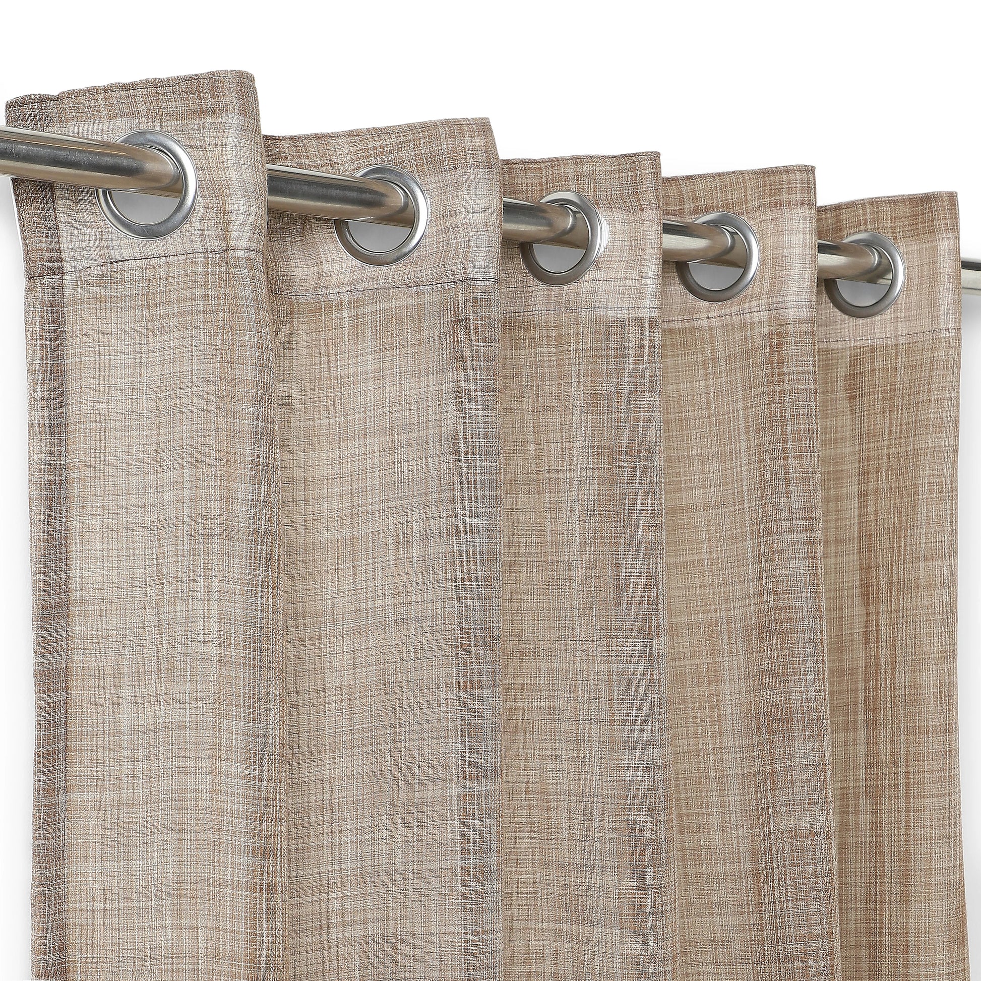 Velina Set Of 2 Sheer Readymade Curtains | 
Earthbound Espresso / Door (7ft X 4.4ft)