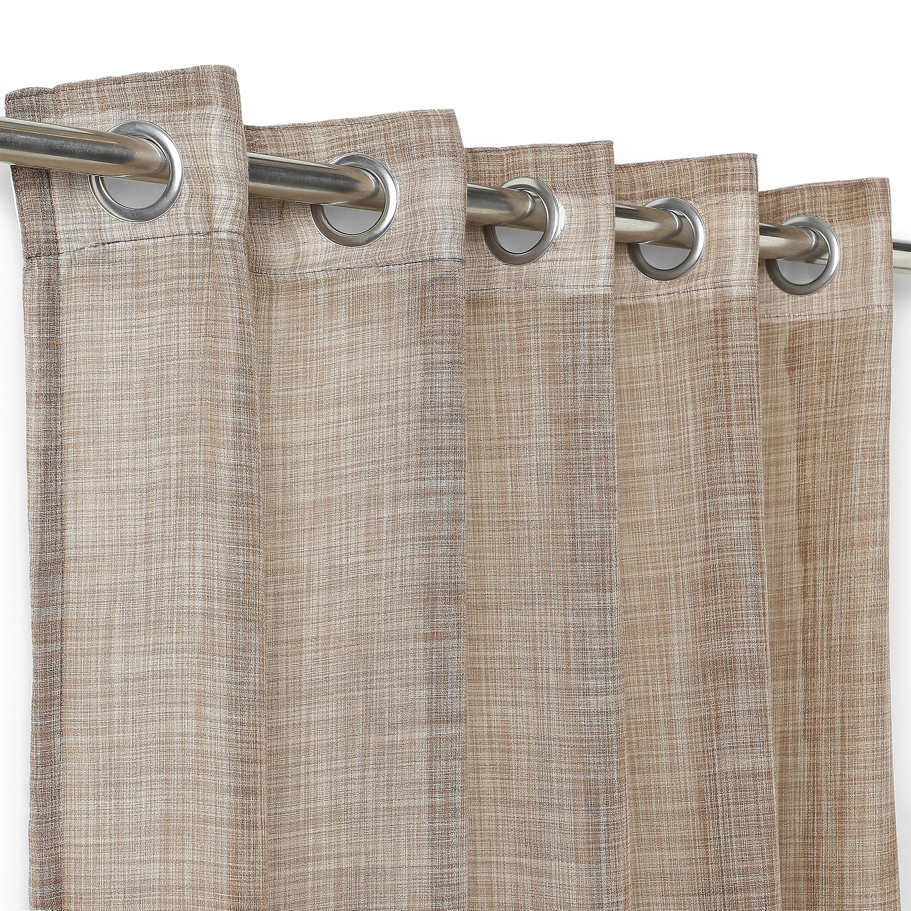 Velina Set Of 2 Sheer Readymade Curtains | 
Earthbound Espresso / Door (7ft X 4.4ft)