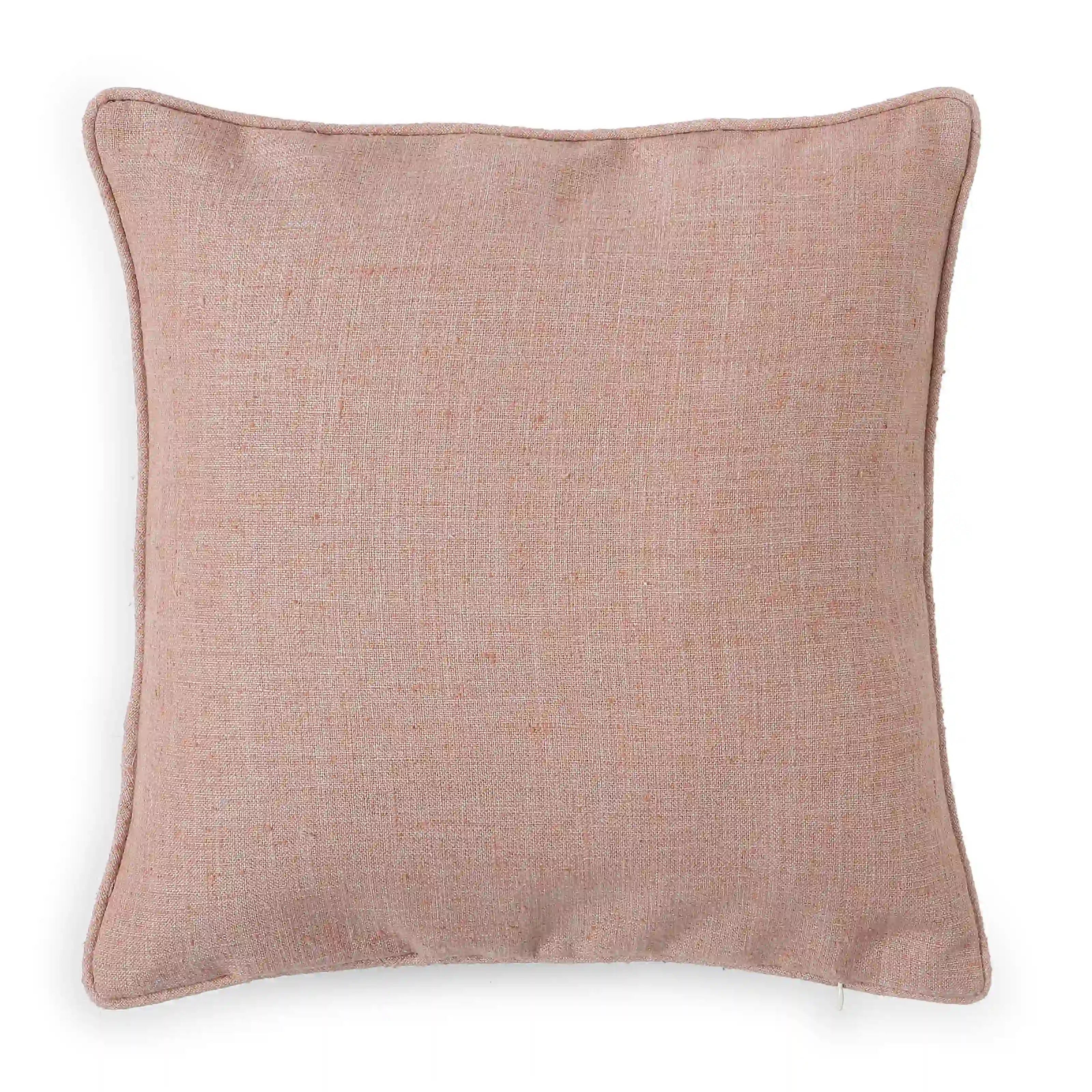 Vissencia Solid Cushion Cover | Colour Crush Peach / Cushion Cover (41cm x 41cm)