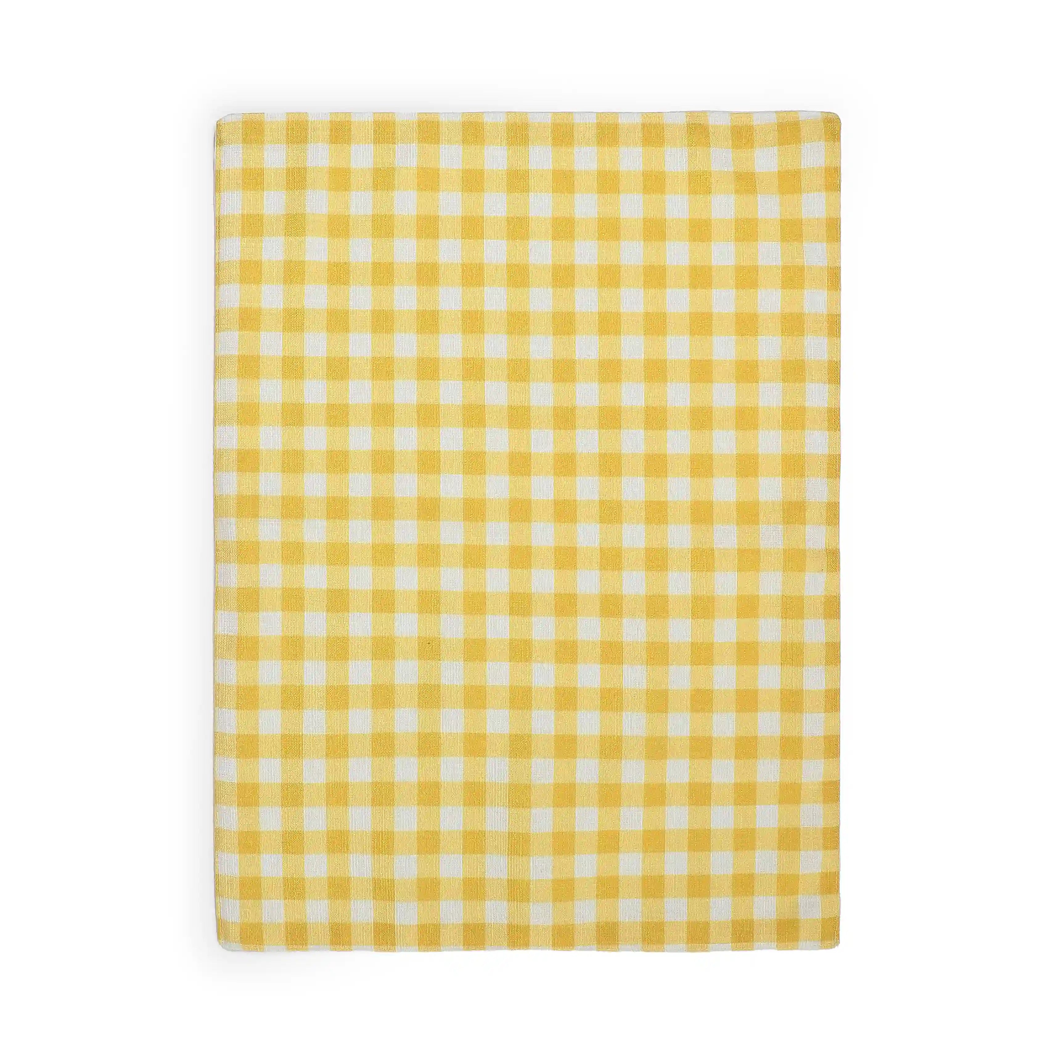 Nonna's Home 100% Polyester Table Placemat Set Big Turmeric Gingham / 4 Piece Set