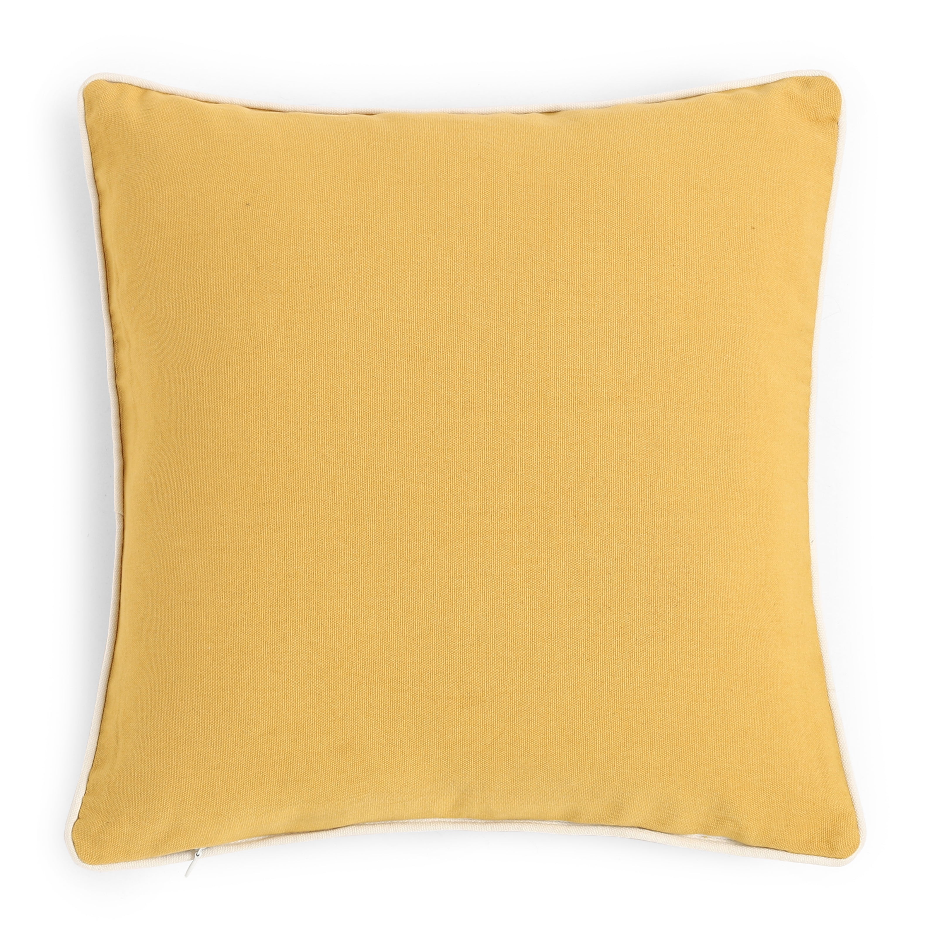 Espricia 100% Cotton Cushion Cover | Mustard
