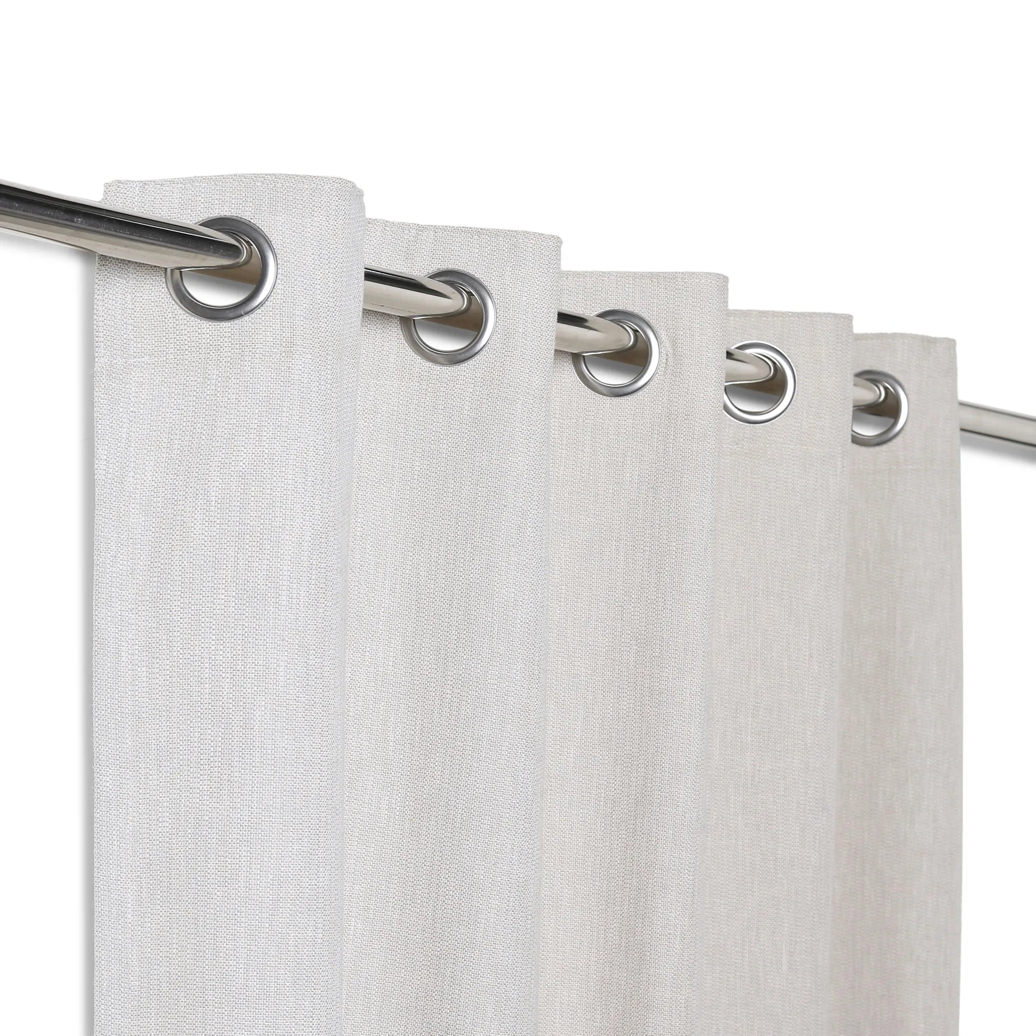 Paleto Set Of 2 Solid Readymade Curtains | Earthen Hues Cloud / Door-XL (9ft X 4.4ft)