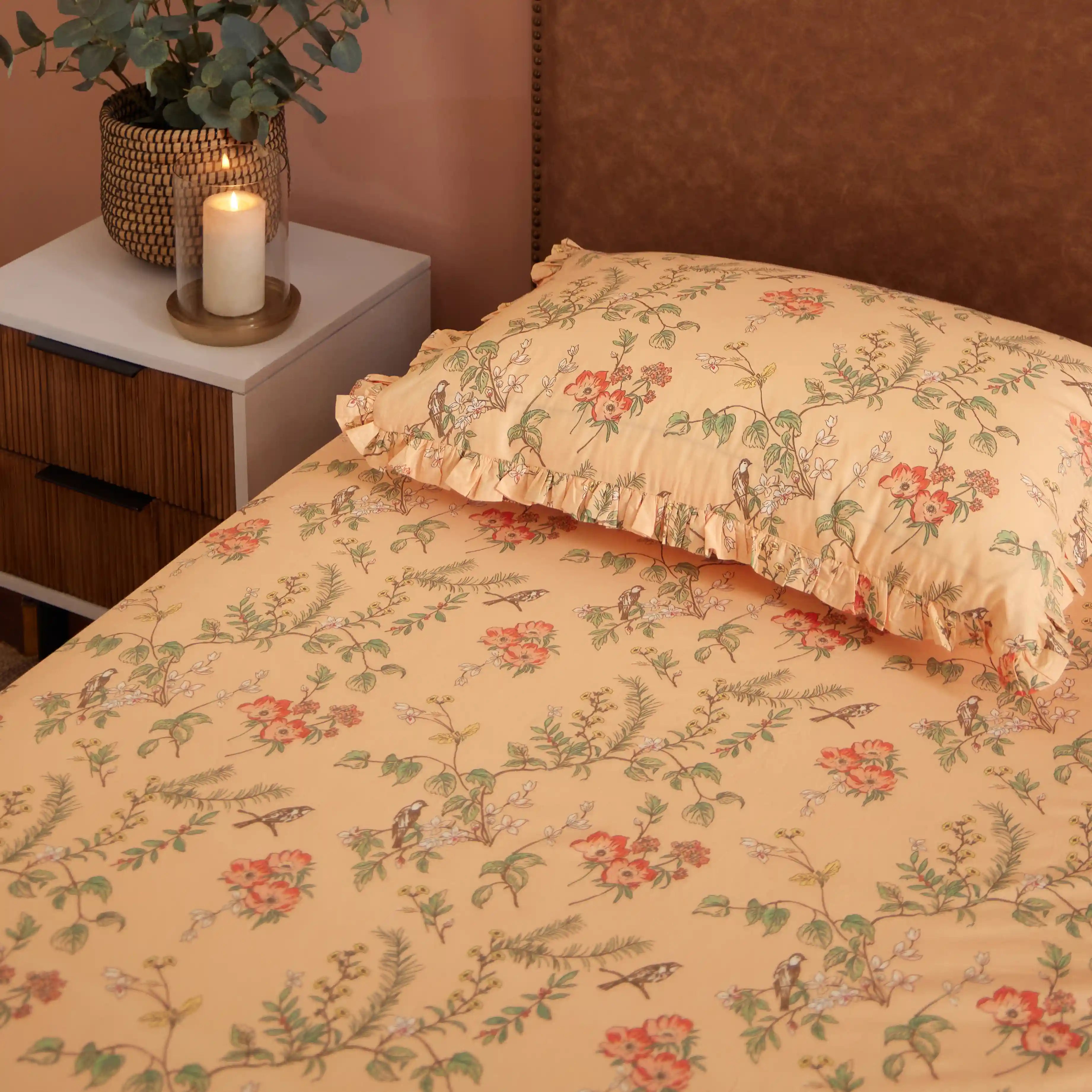 Bloomshire Luxe 100% Cotton Bedsheet Set Peach / Single