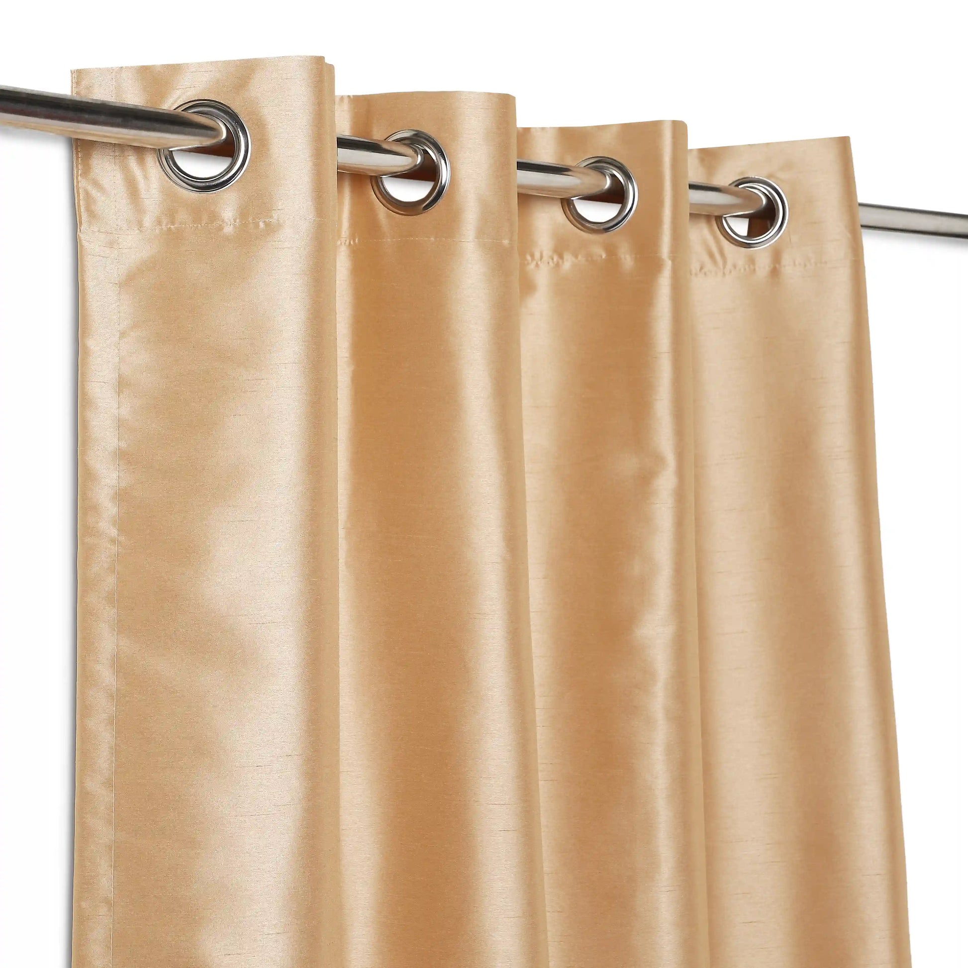 Paleto Set Of 2 Solid Readymade Curtains | Pure Hues Warm Taupe / Door (4.25ft X 7.22ft)