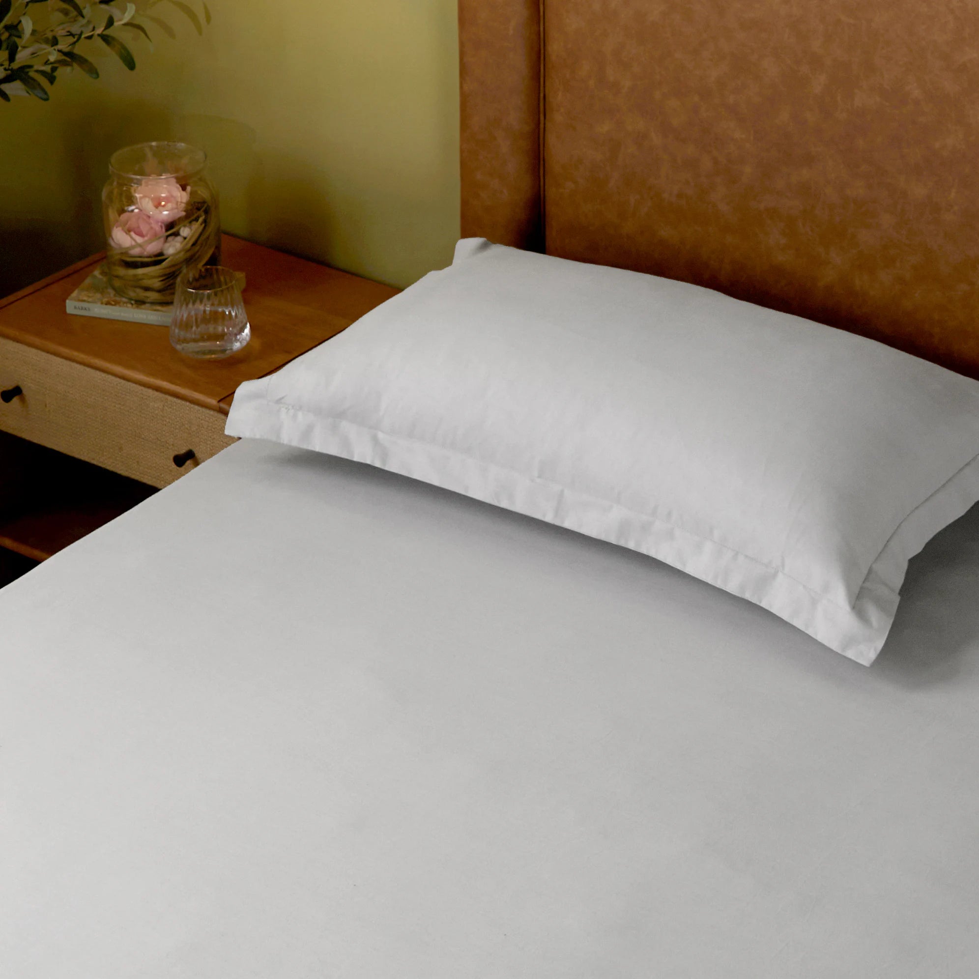 Paleto | Everyday Hues Solid Dyed Cotton Bedsheet Set-Grey Grey / Single